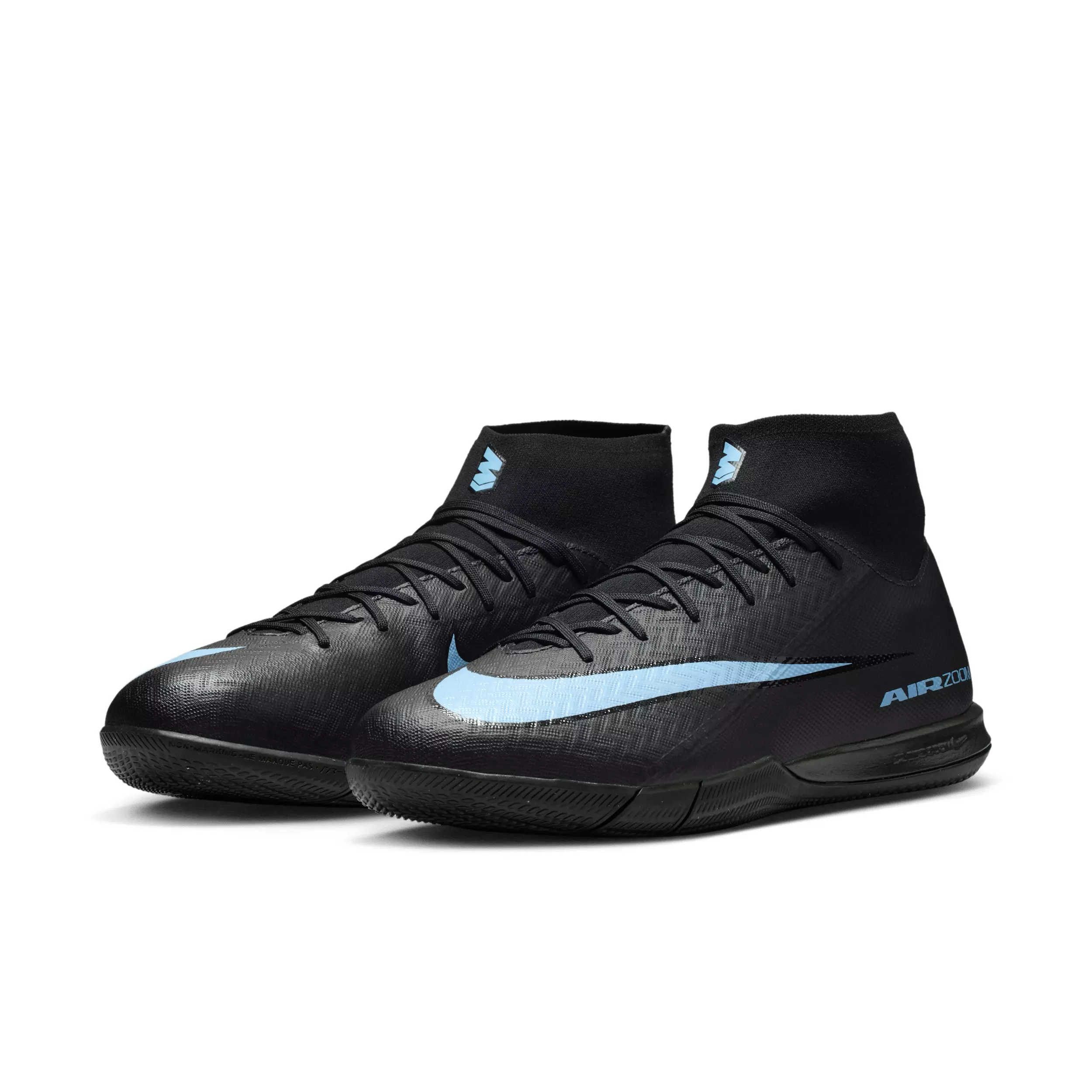 Nike Mercurial Superfly 10 Academy IC "Black/Ice Blue" Men's Soccer Shoe - BLACK/BLUE