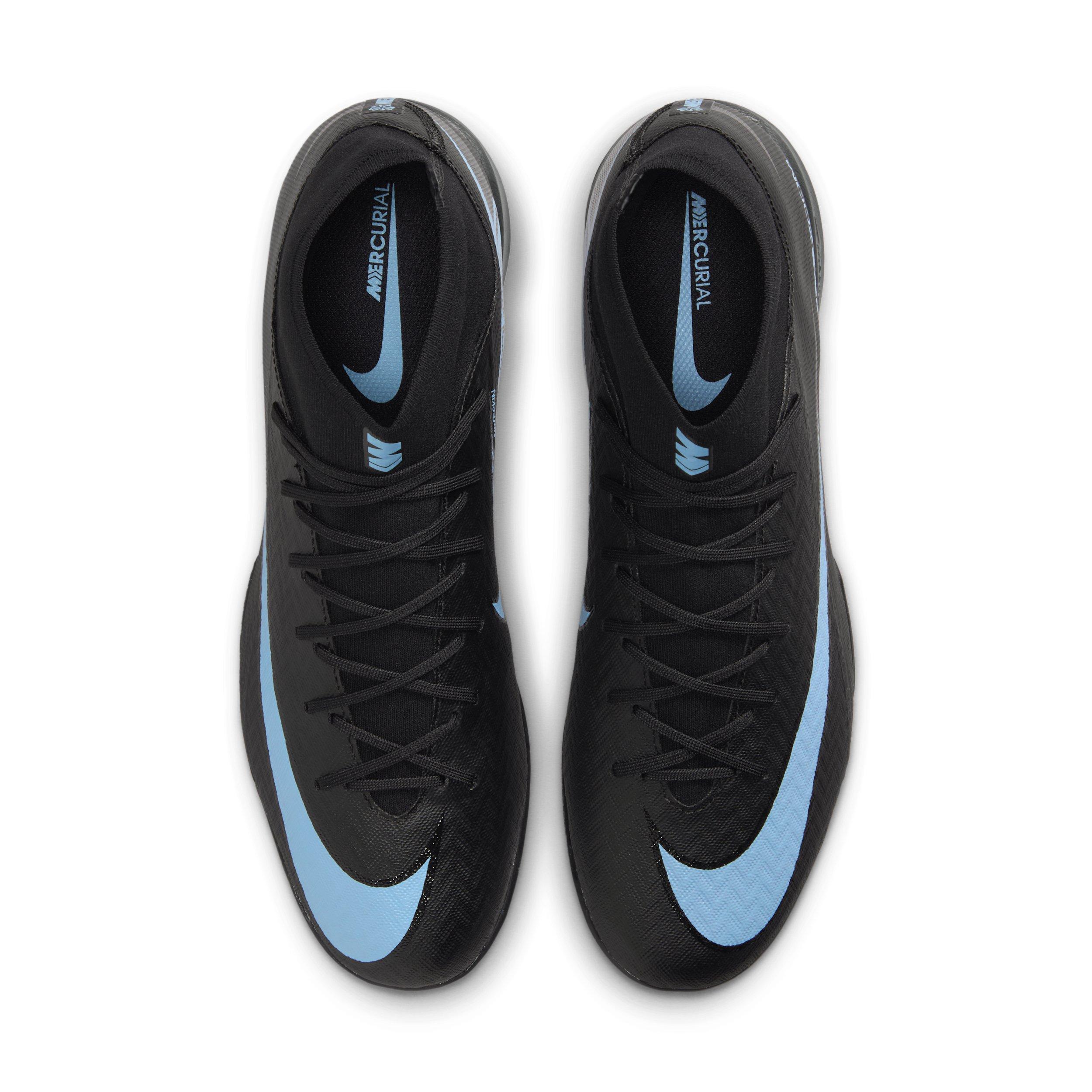 Nike Mercurial Superfly 10 Academy IC "Black/Ice Blue" Men's Soccer Shoe - BLACK/BLUE Thumbnail View 4