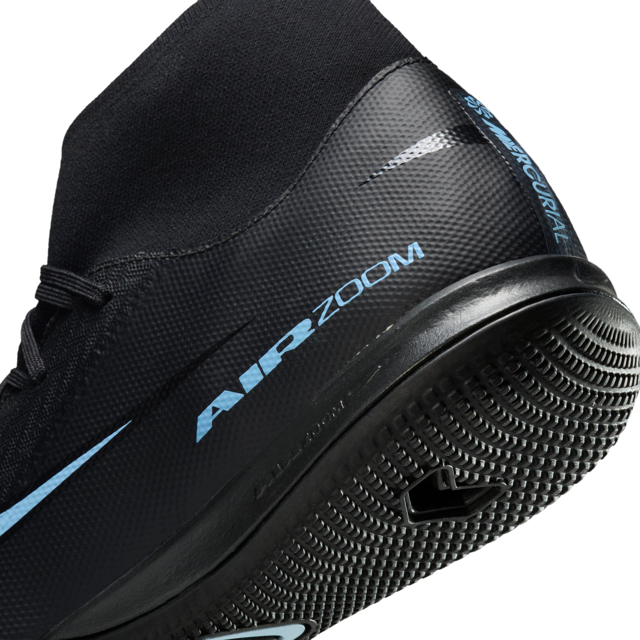 Nike Mercurial Superfly 10 Academy IC "Black/Ice Blue" Men's Soccer Shoe - BLACK/BLUE Thumbnail View 8