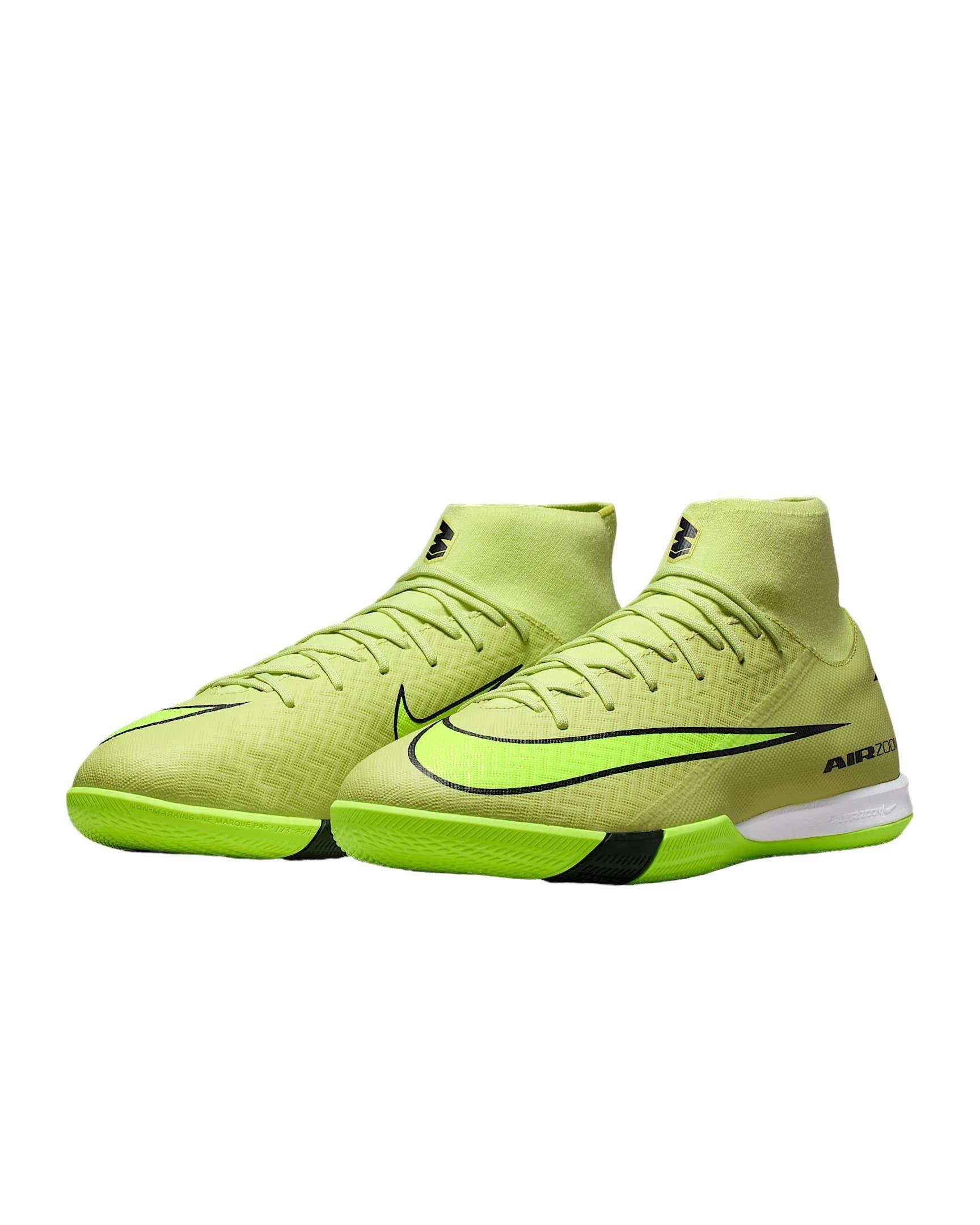 Nike Mercurial Superfly 10 Academy IC "Limelight/Hyper Crimson/Volt" Men's Soccer Shoe - LIMELIGHT/CRIMSON/VOLT Thumbnail View 3