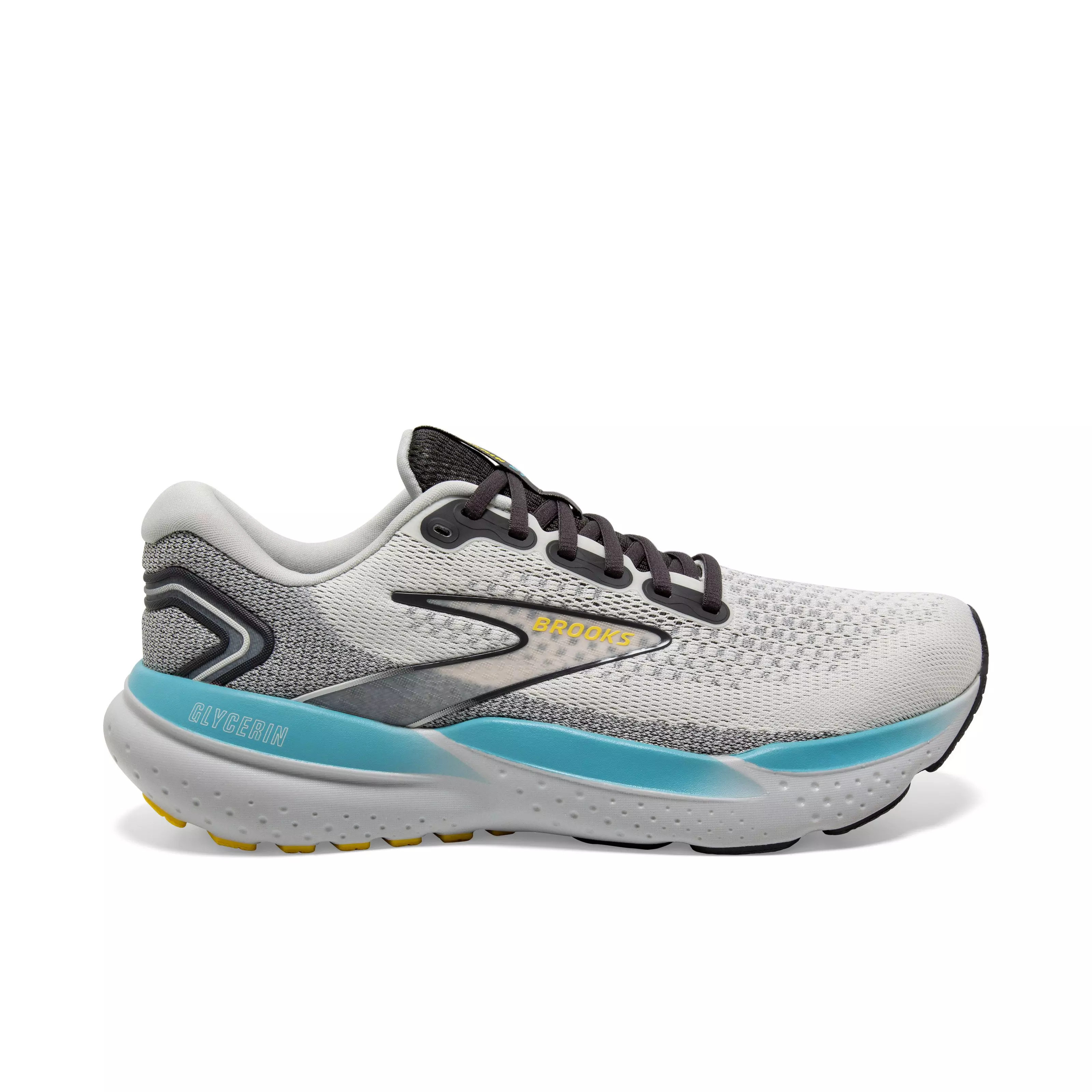 Brooks Glycerin 21 "Coconut/Forged Iron/Yellow" Men's Wide Running Shoe - COCONUT/IRON/YELLOW