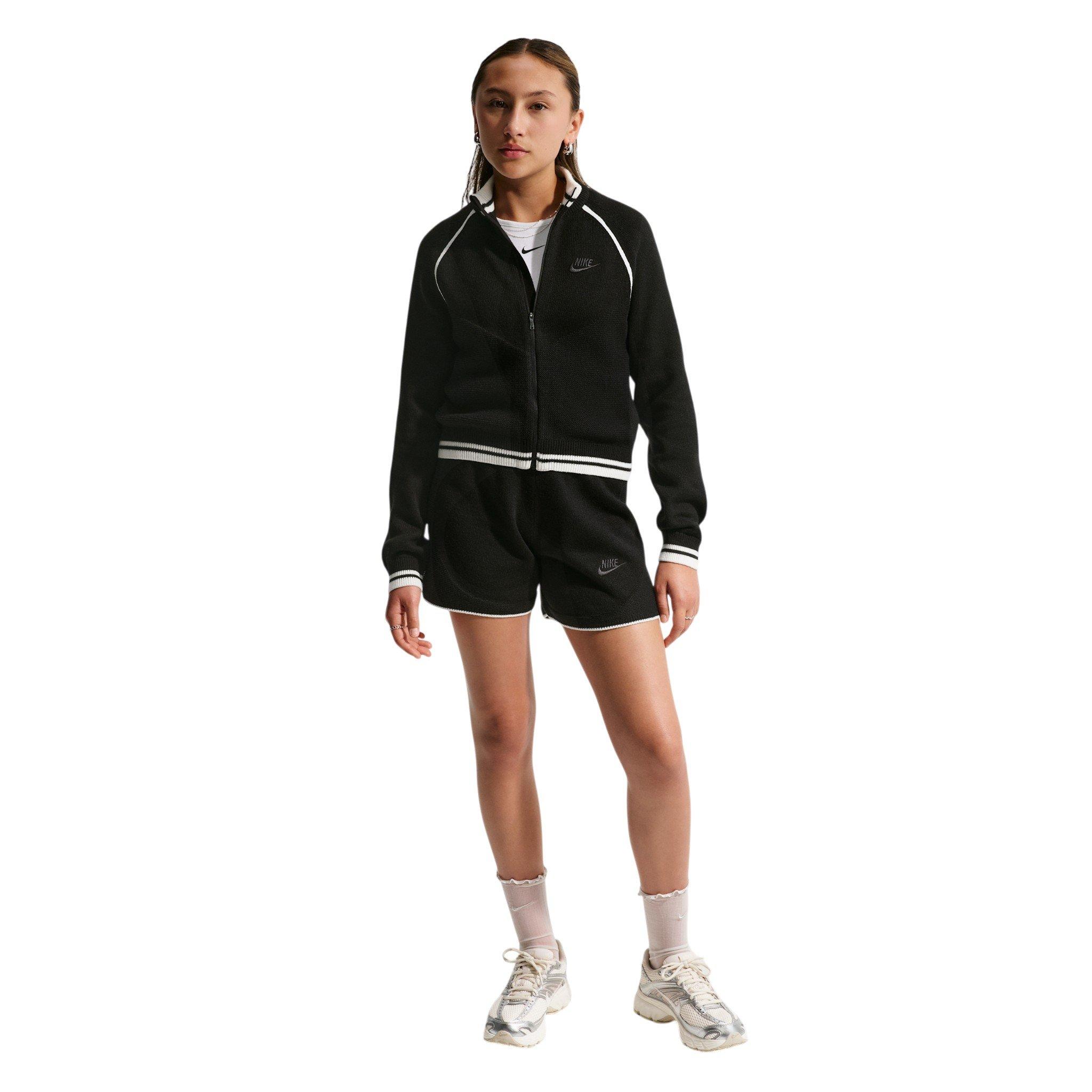 Nike Big Girls' Sportswear Collection Sweater Track Jacket - Black - BLACK