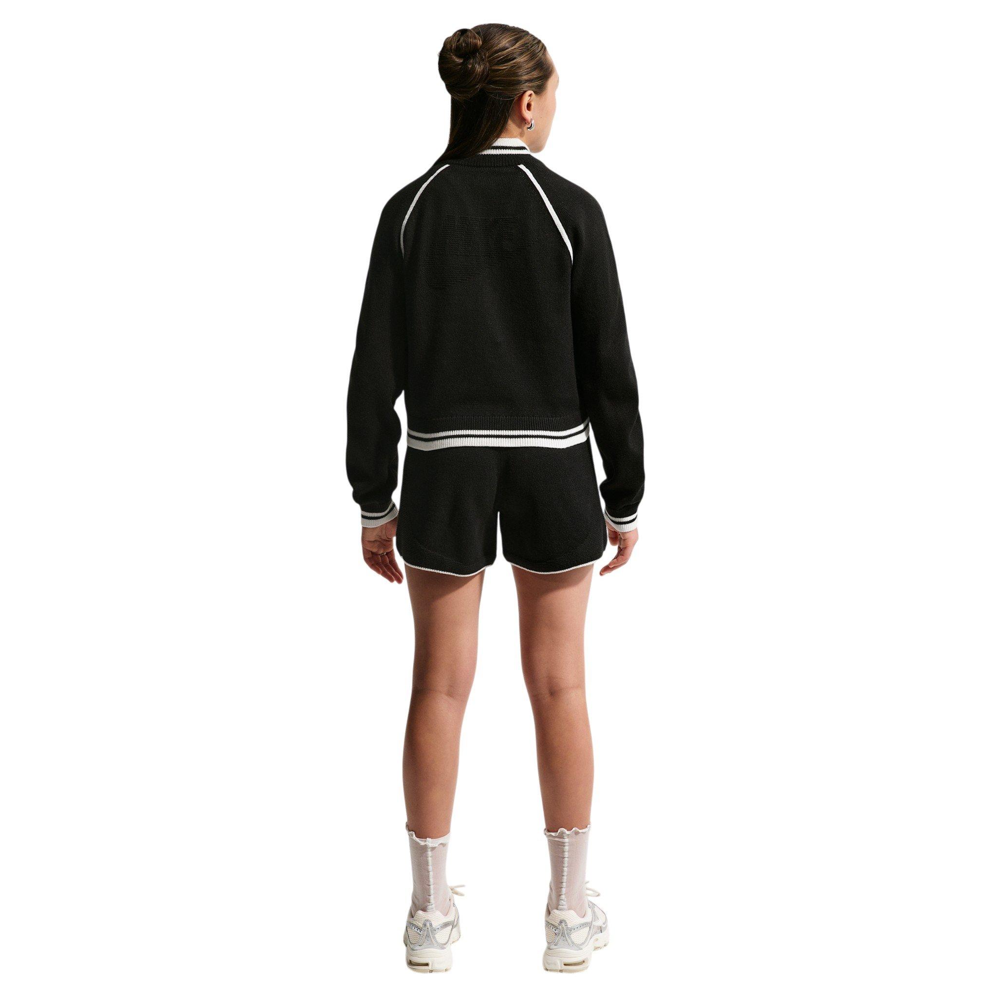 Nike Big Girls' Sportswear Collection Sweater Track Jacket - Black - BLACK