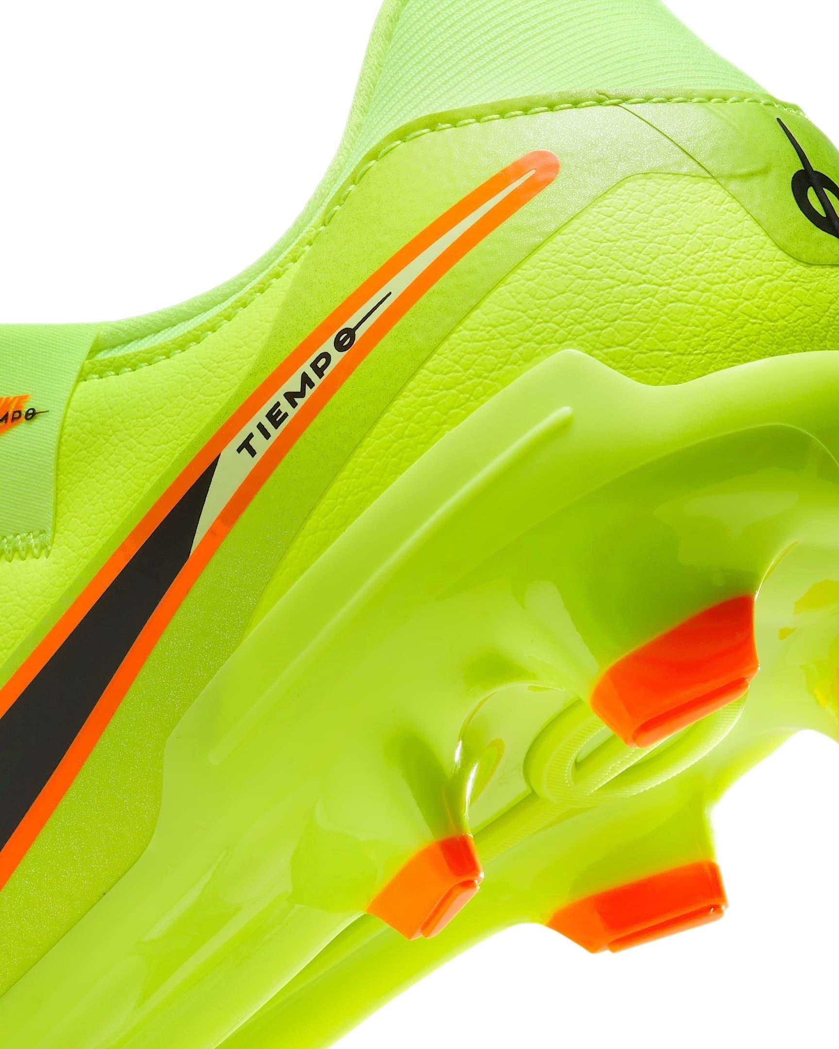 Nike Tiempo Legend 10 Academy MG "Volt/Black" Men's Soccer Cleat - VOLT/BLACK Thumbnail View 7