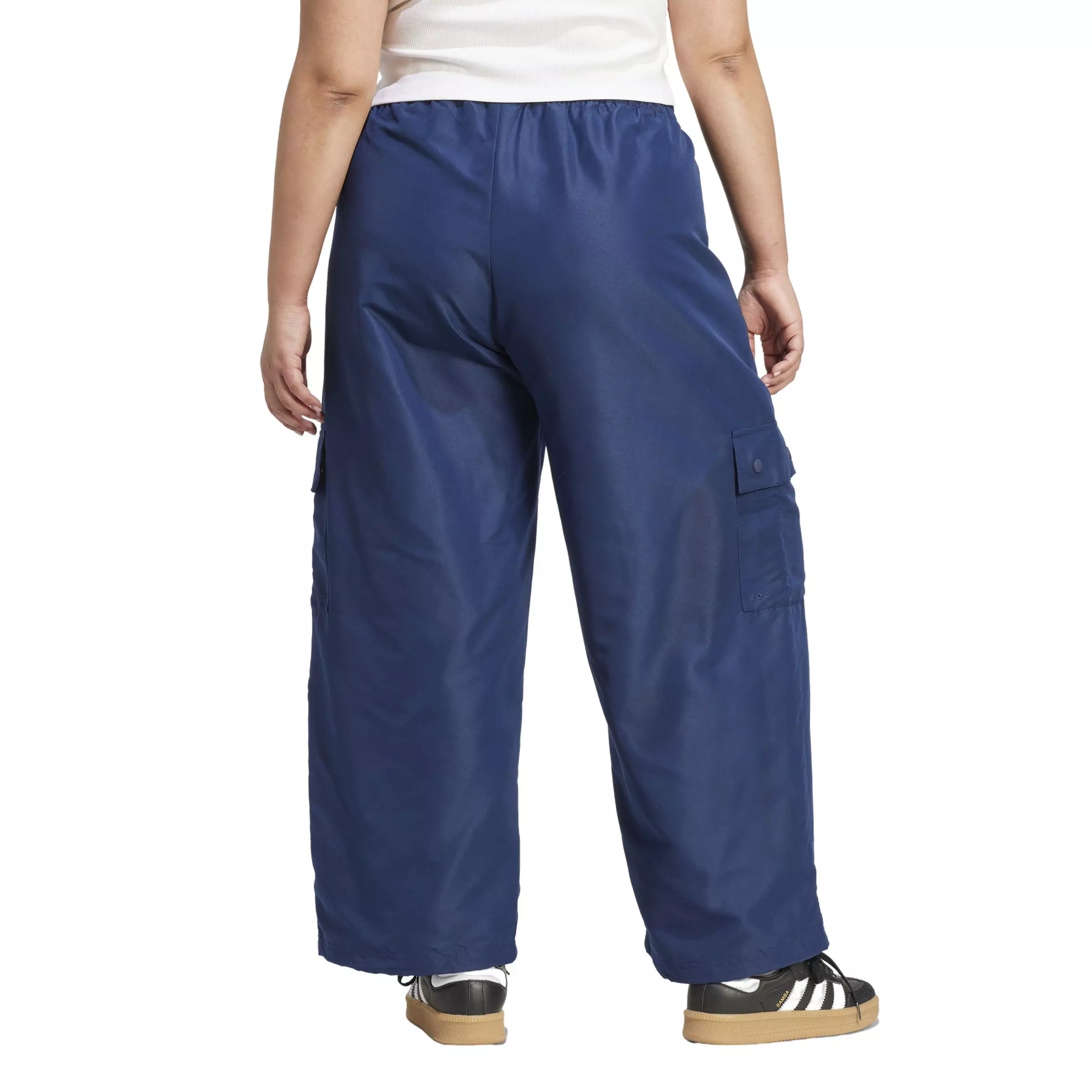 adidas Originals Women's Woven Essentials Cargo Joggers -Blue - BLUE