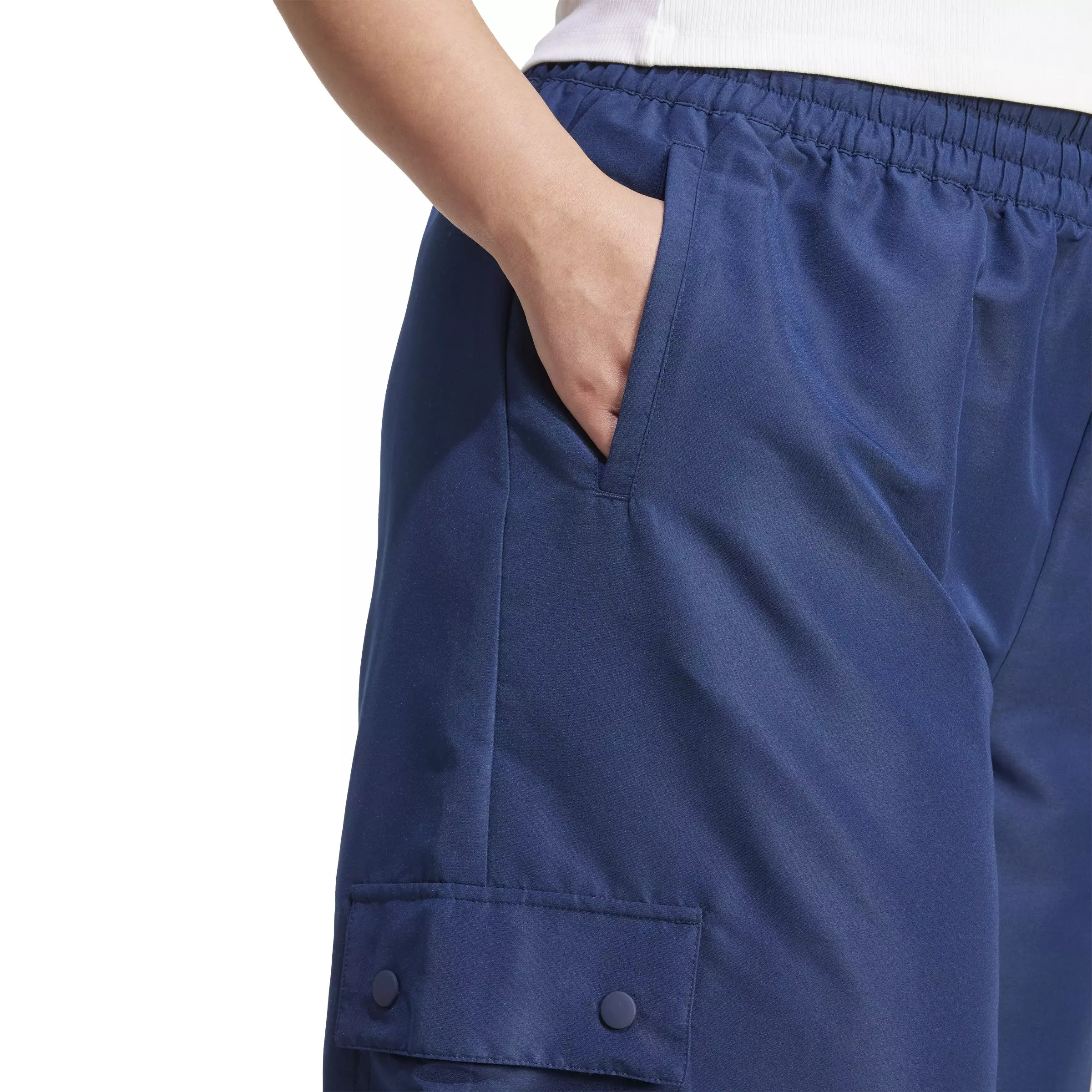 adidas Originals Women's Woven Essentials Cargo Joggers -Blue - BLUE