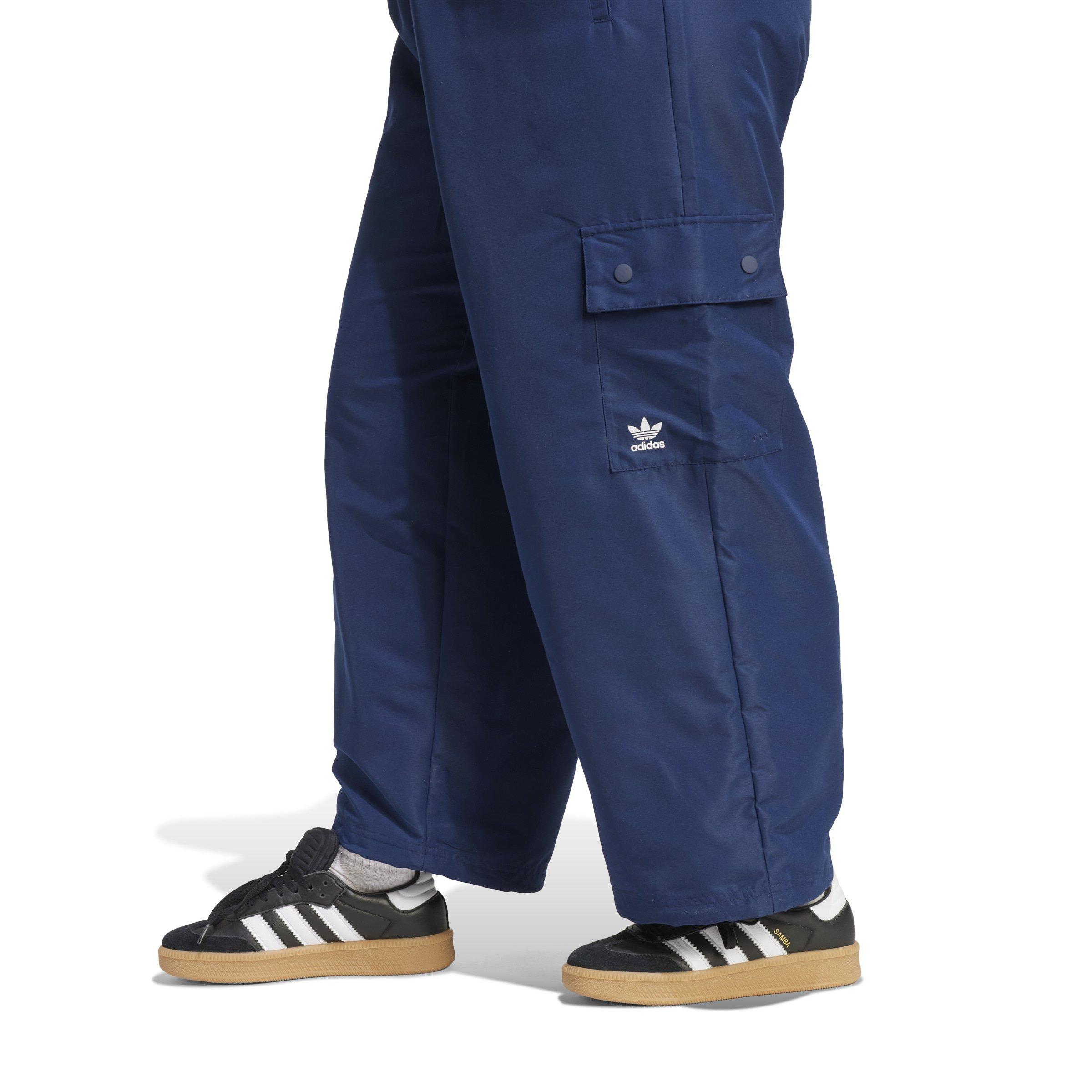 adidas Originals Women's Woven Essentials Cargo Joggers -Blue - BLUE Thumbnail View 4
