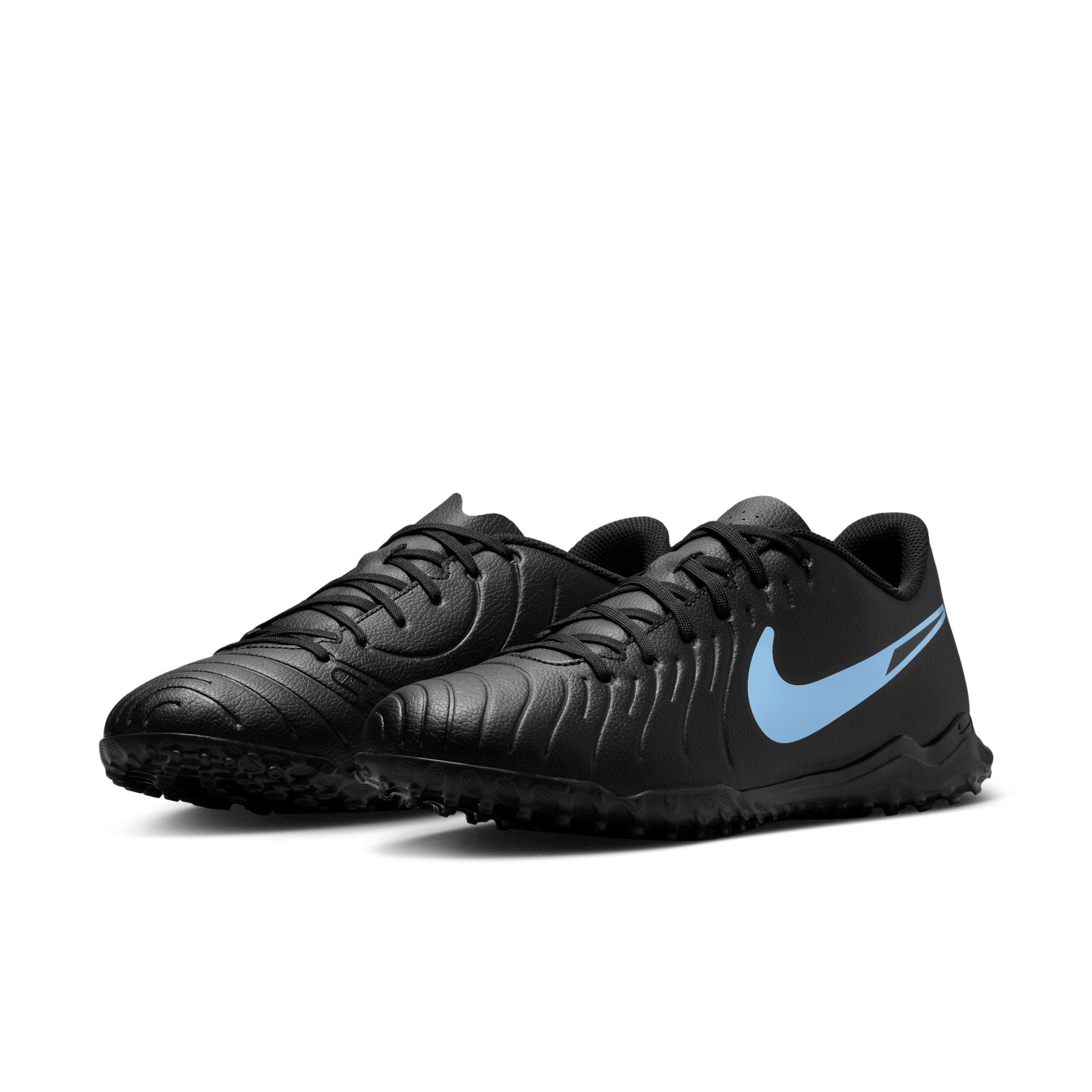 Nike Tiempo Legend 10 Club Turf "Black/Black" Men's Soccer Shoe - BLACK/BLACK Thumbnail View 3