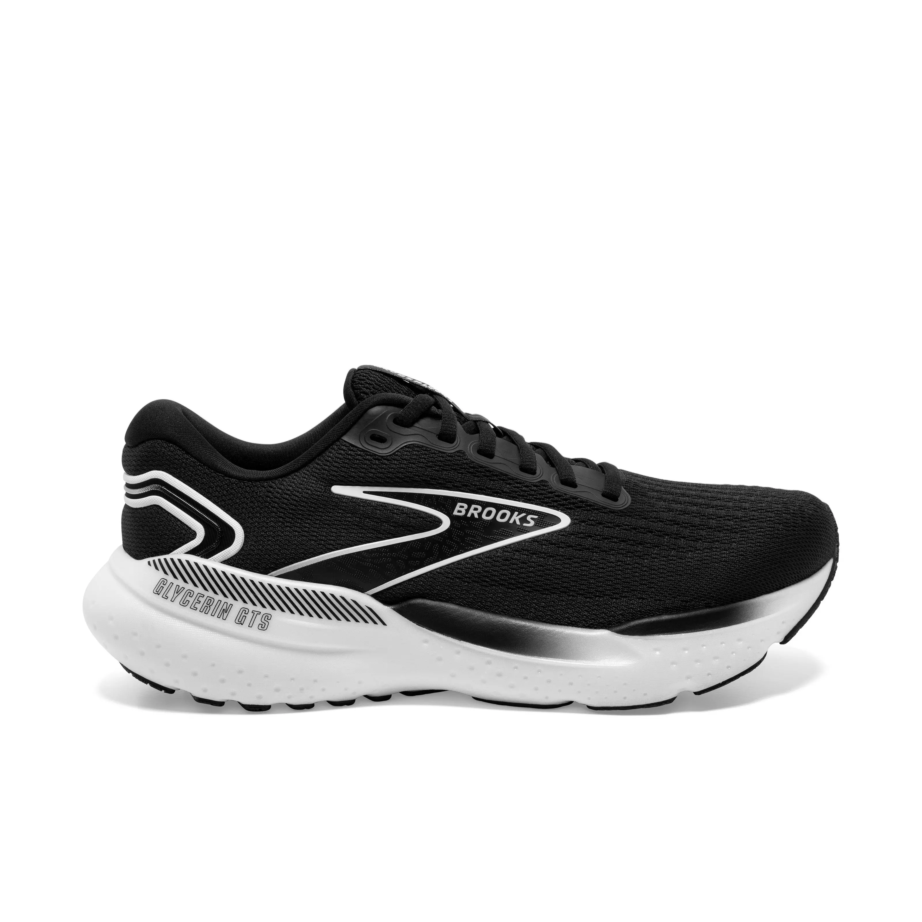 Brooks Glycerin GTS 21 "Black/Grey/White" Men's Wide Running Shoe - BLACK/GREY/WHITE
