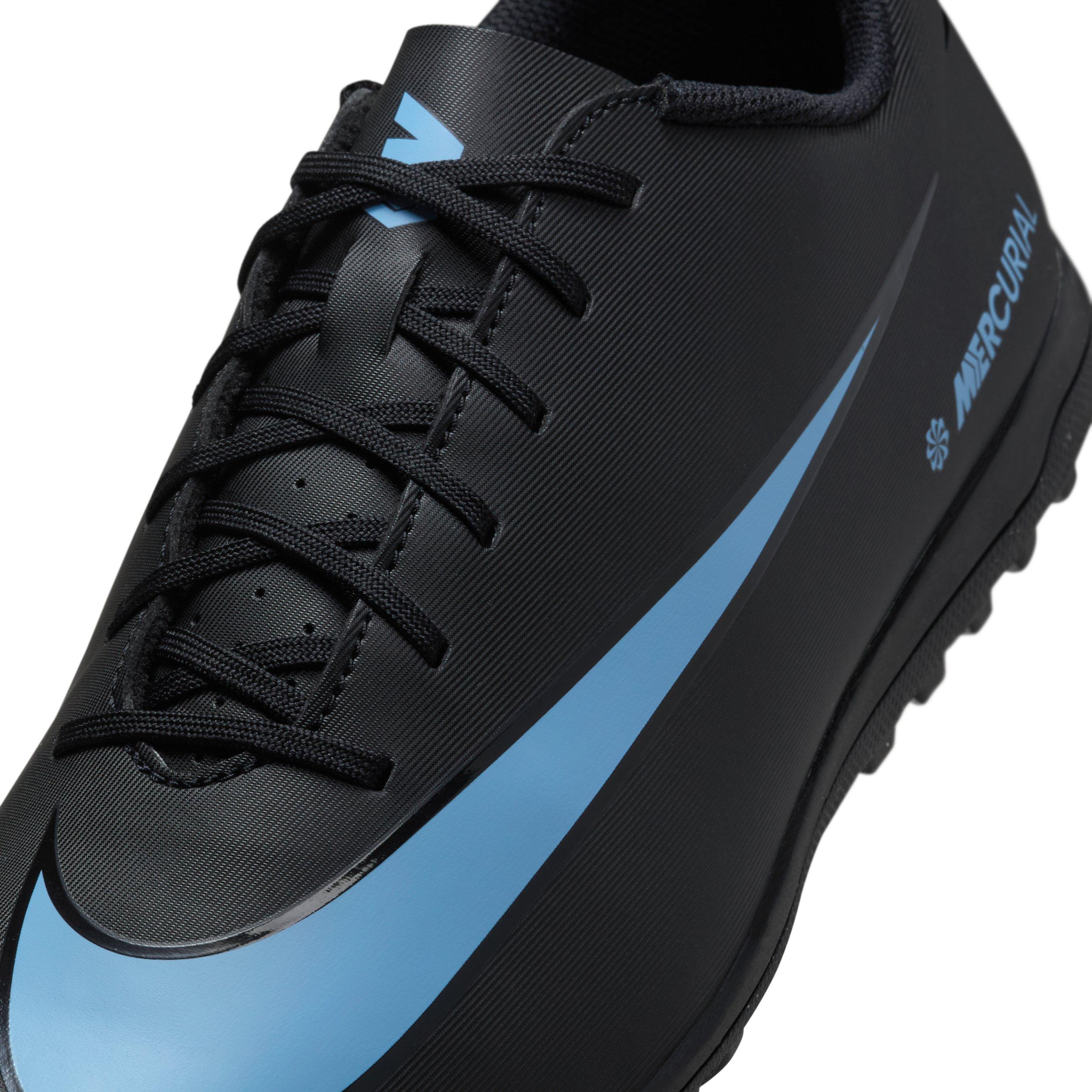 Nike Mercurial Vapor 16 Club Turf "Black/Ice Blue" Men's Soccer Shoe - BLACK/BLUE Thumbnail View 7