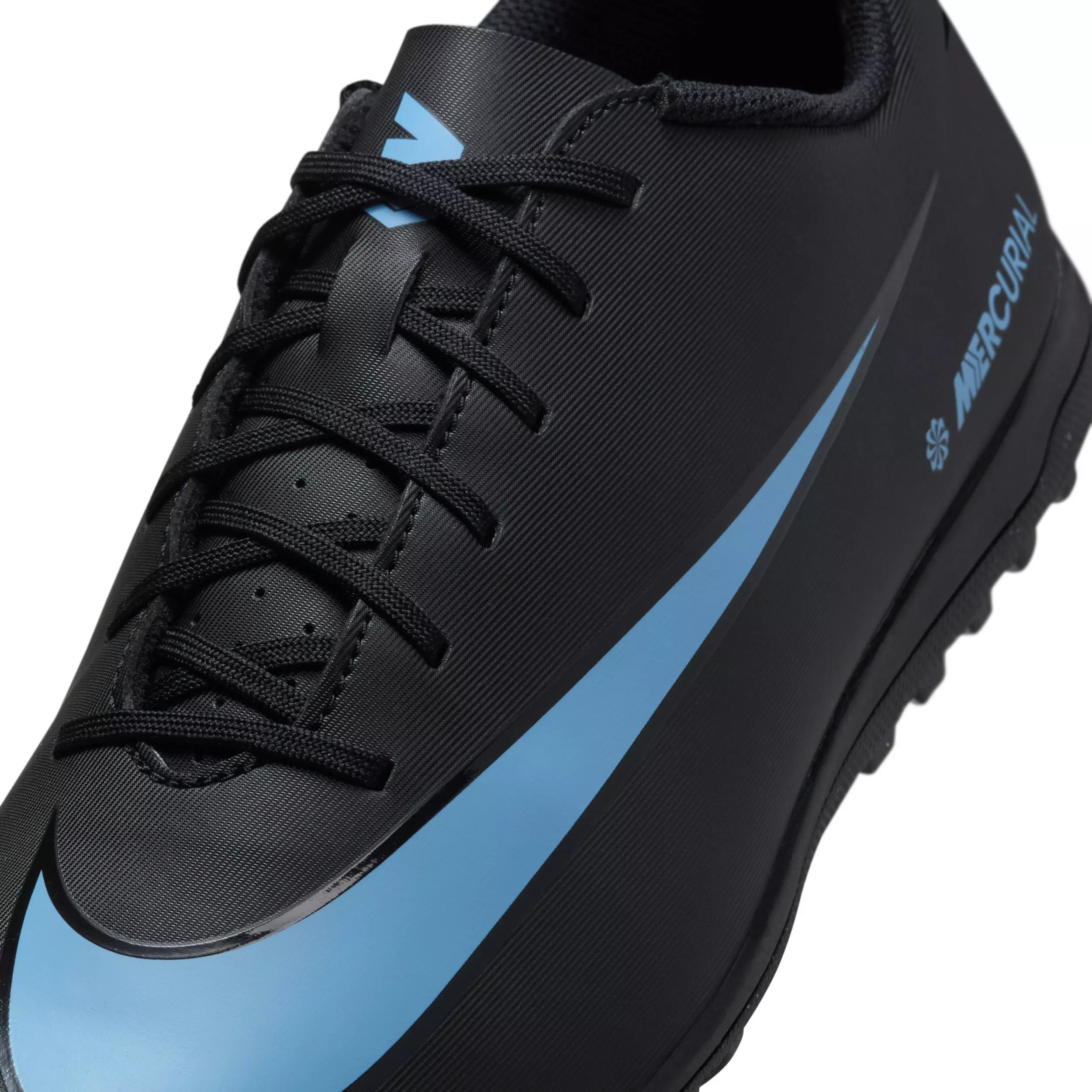 Nike Mercurial Vapor 16 Club Turf "Black/Ice Blue" Men's Soccer Shoe - BLACK/BLUE