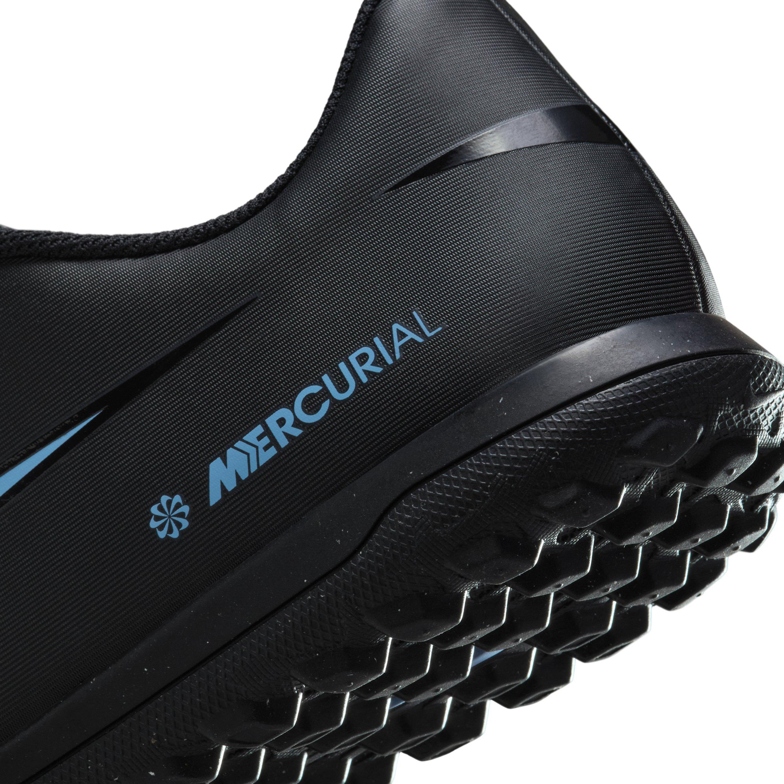 Nike Mercurial Vapor 16 Club Turf "Black/Ice Blue" Men's Soccer Shoe - BLACK/BLUE Thumbnail View 8
