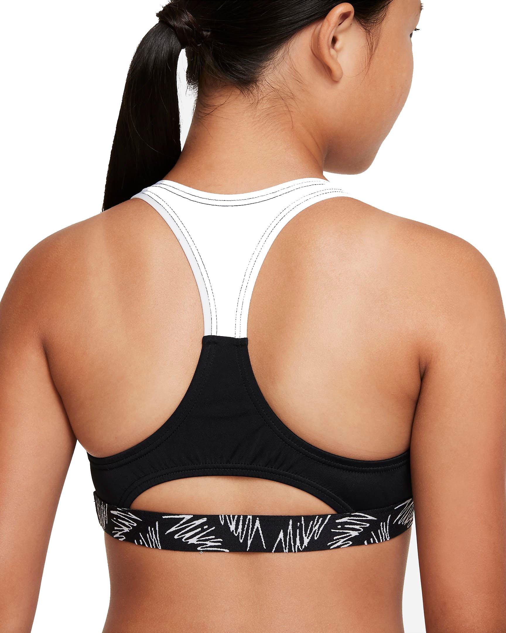 Nike Big Girls Script Logo Crossback Sport Bikini & Short Set - BLACK Thumbnail View 3