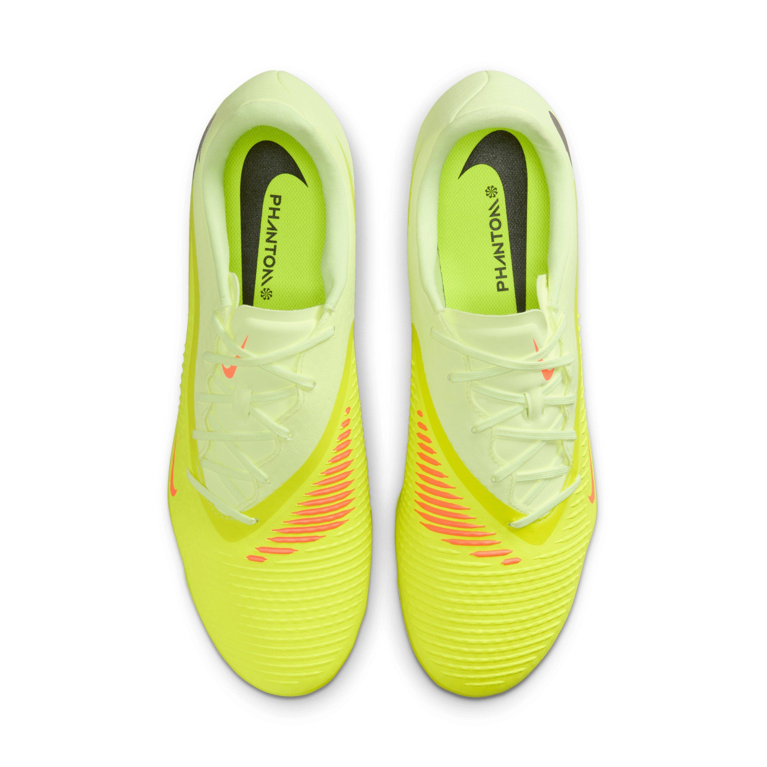 Nike Phantom 6 Low Academy MG "Hyper Crimson/Limelight/Black" Men's Soccer Cleat - CRIMSON/LIMELIGHT/BLACK Thumbnail View 4