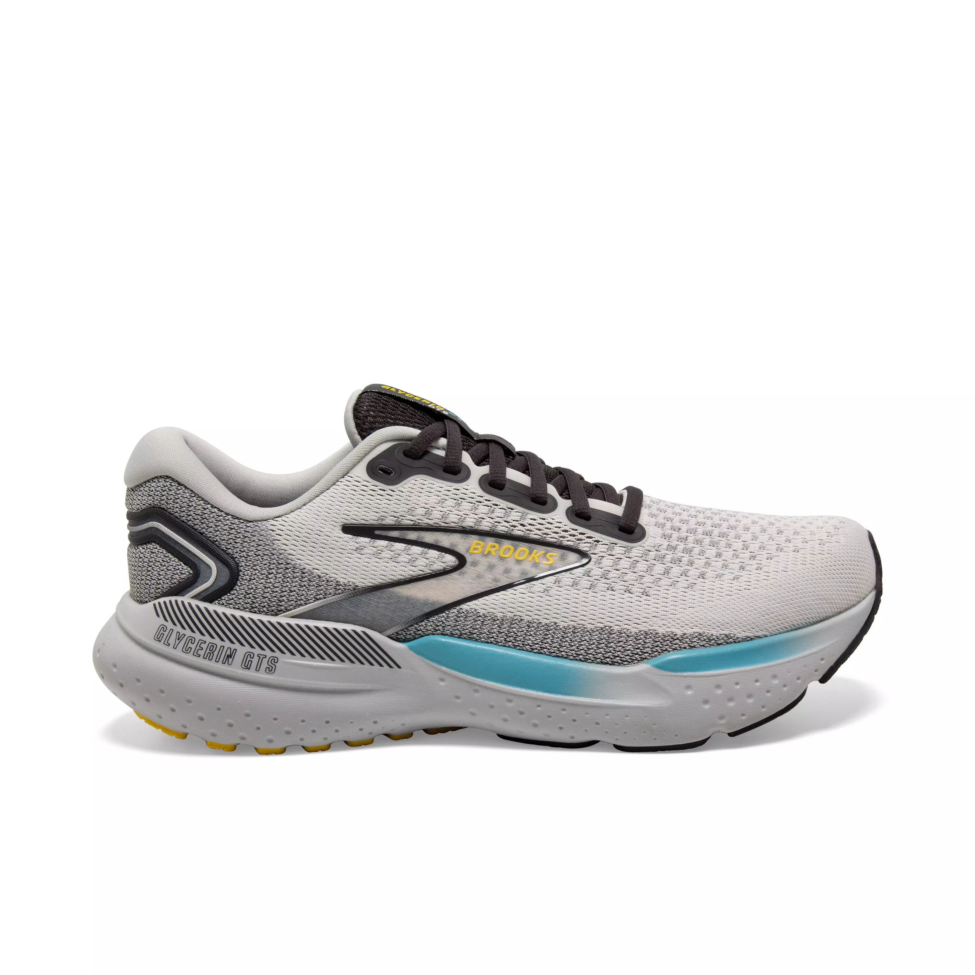 Brooks Glycerin GTS 21 "Coconut/Forged Iron/Yellow" Men's Running Shoe - COCONUT/IRON/YELLOW