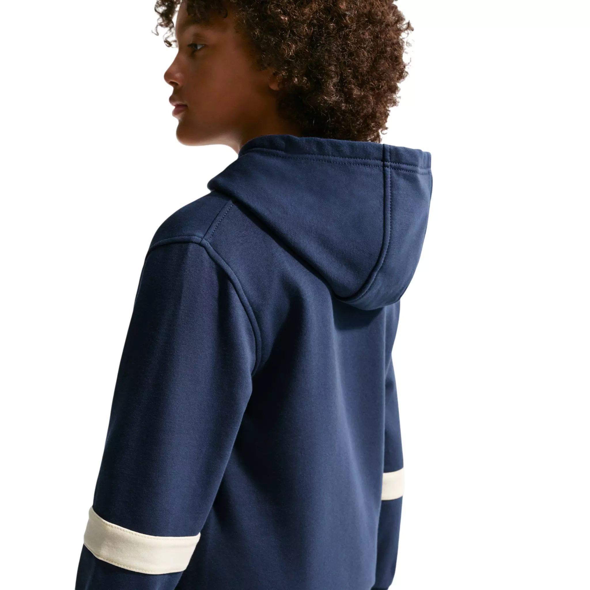 Nike Big Kids' Sportswear Club Fleece Hoodie - Navy/Green - NAVY/GREEN