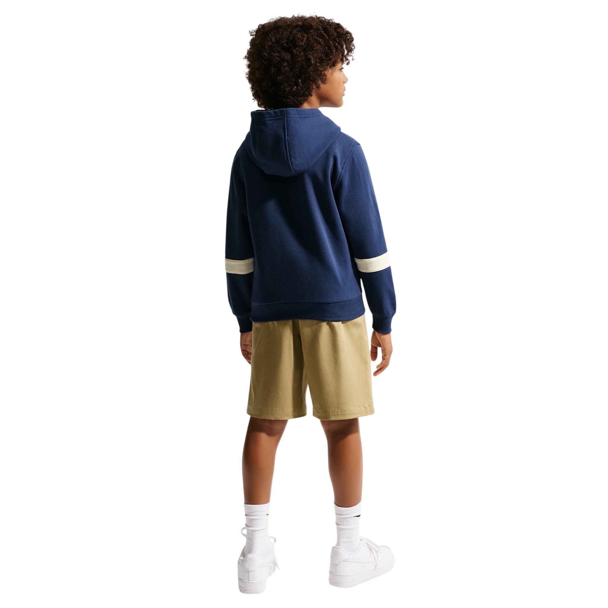 Nike Big Kids' Sportswear Club Fleece Hoodie - Navy/Green - NAVY/GREEN