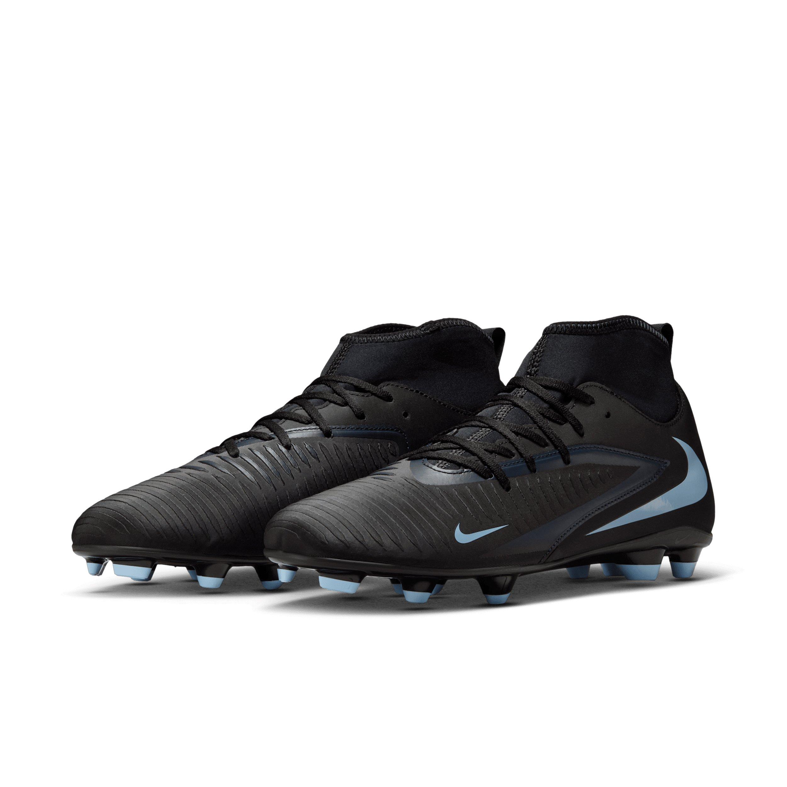 Nike Phantom 6 High Club MG "Black/Black" Men's Soccer Cleat - BLACK/BLACK Thumbnail View 3