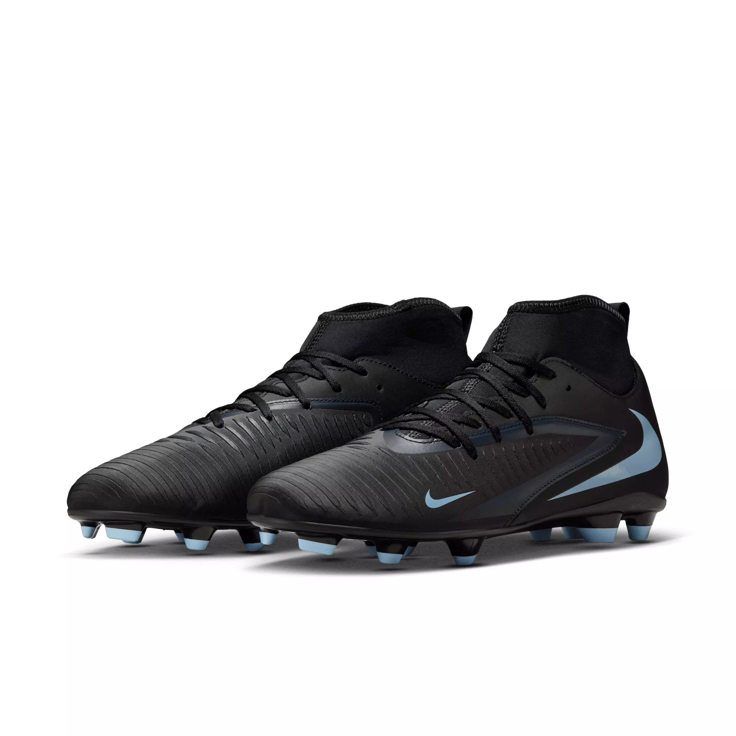 Nike Phantom 6 High Club MG "Black/Black" Men's Soccer Cleat - BLACK/BLACK