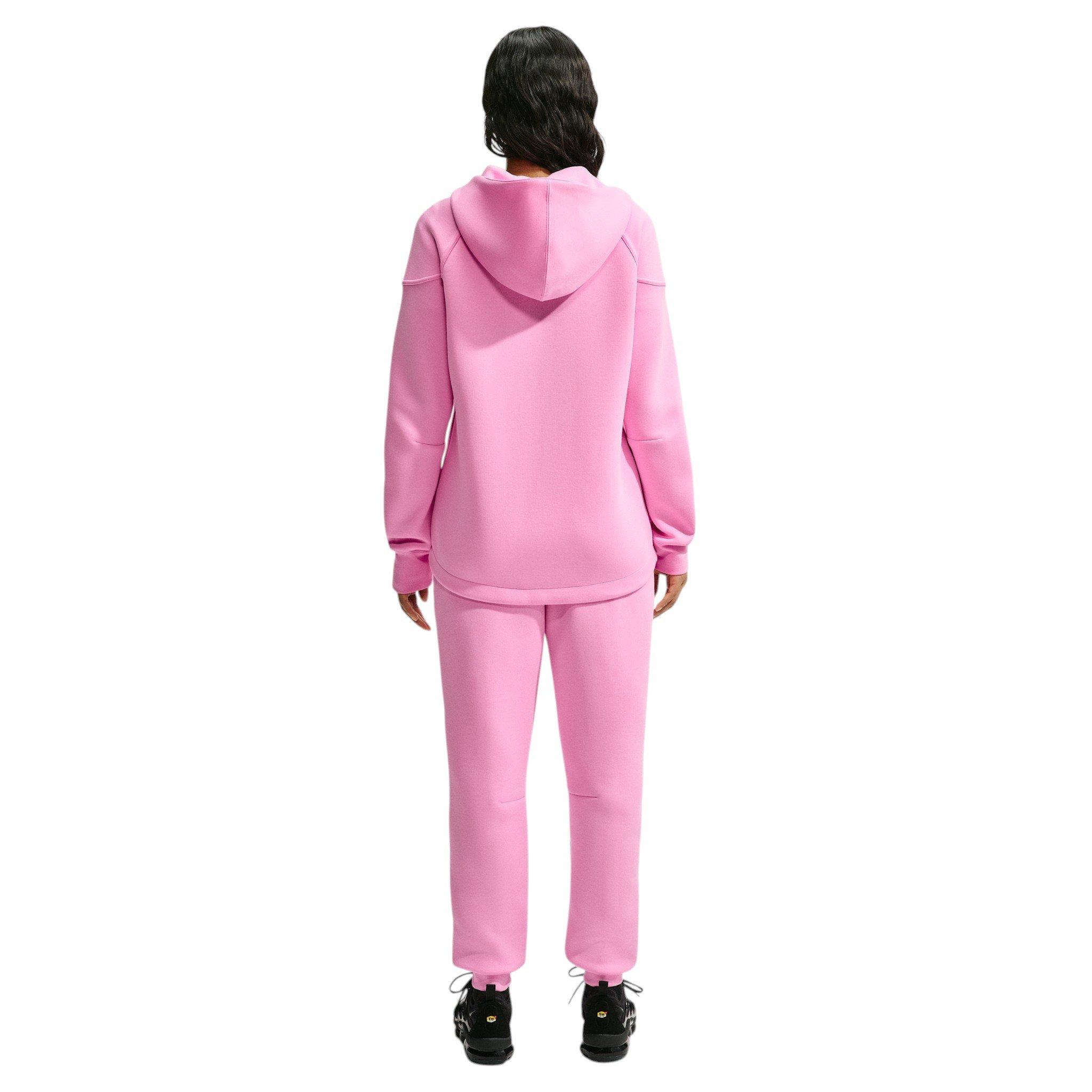 Nike Women's Sportswear Tech Fleece Mid-Rise Joggers - Pink/Black - PINK/BLACK