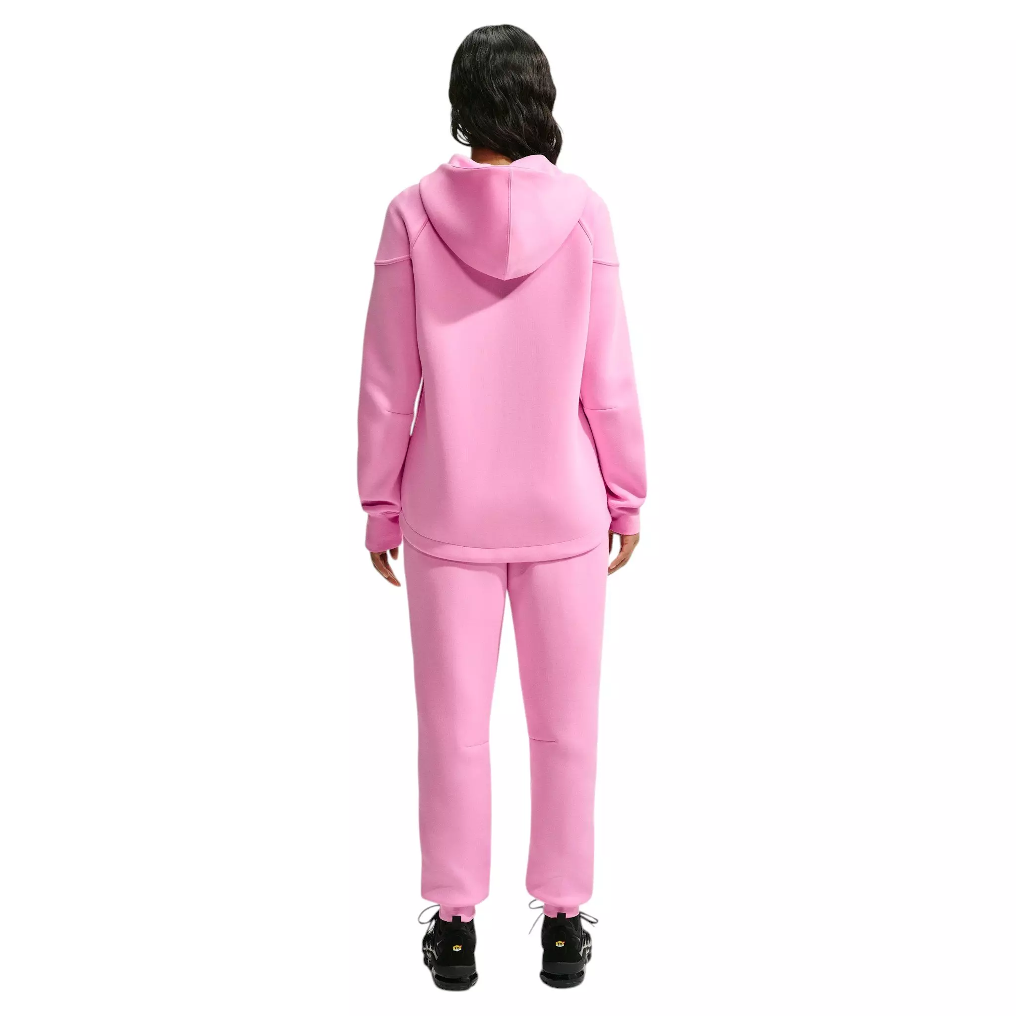 Nike Women's Sportswear Tech Fleece Mid-Rise Joggers - Pink/Black - PINK/BLACK