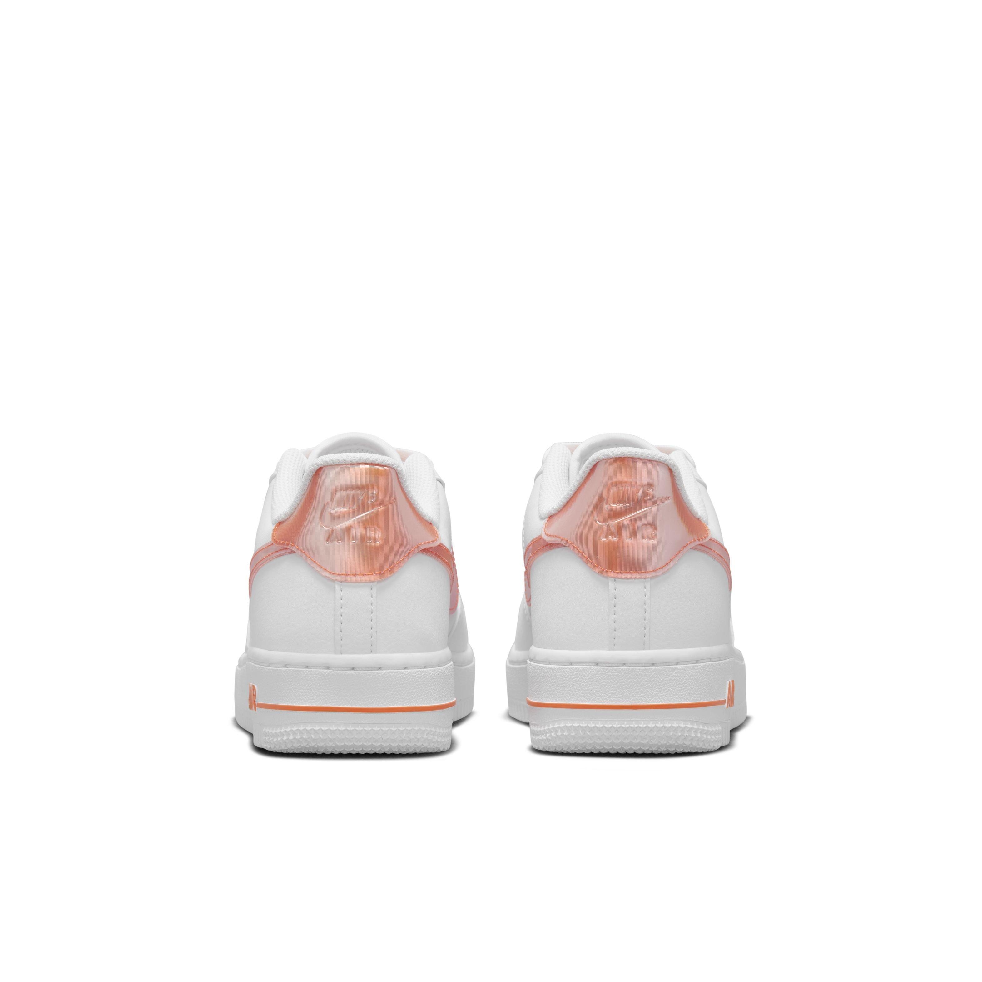 Nike Air Force 1 Next Nature White Safety Orange Grade School Boys Shoe Hibbett