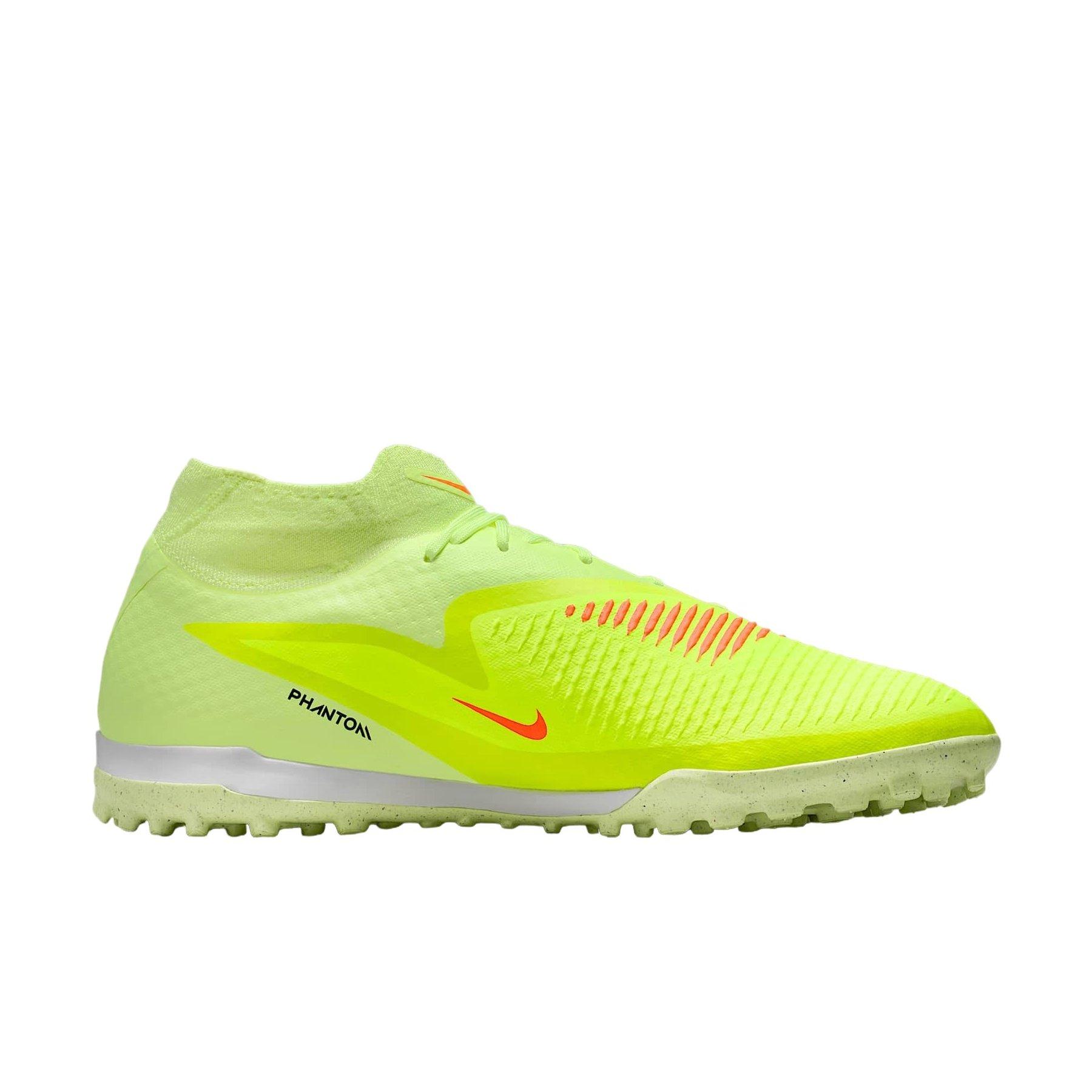 Nike Phantom 6 High Academy Turf "Hyper Crimson/Life Lime/Black" Men's Soccer Shoe - ORANGE/GREEN/BLACK Thumbnail View 1