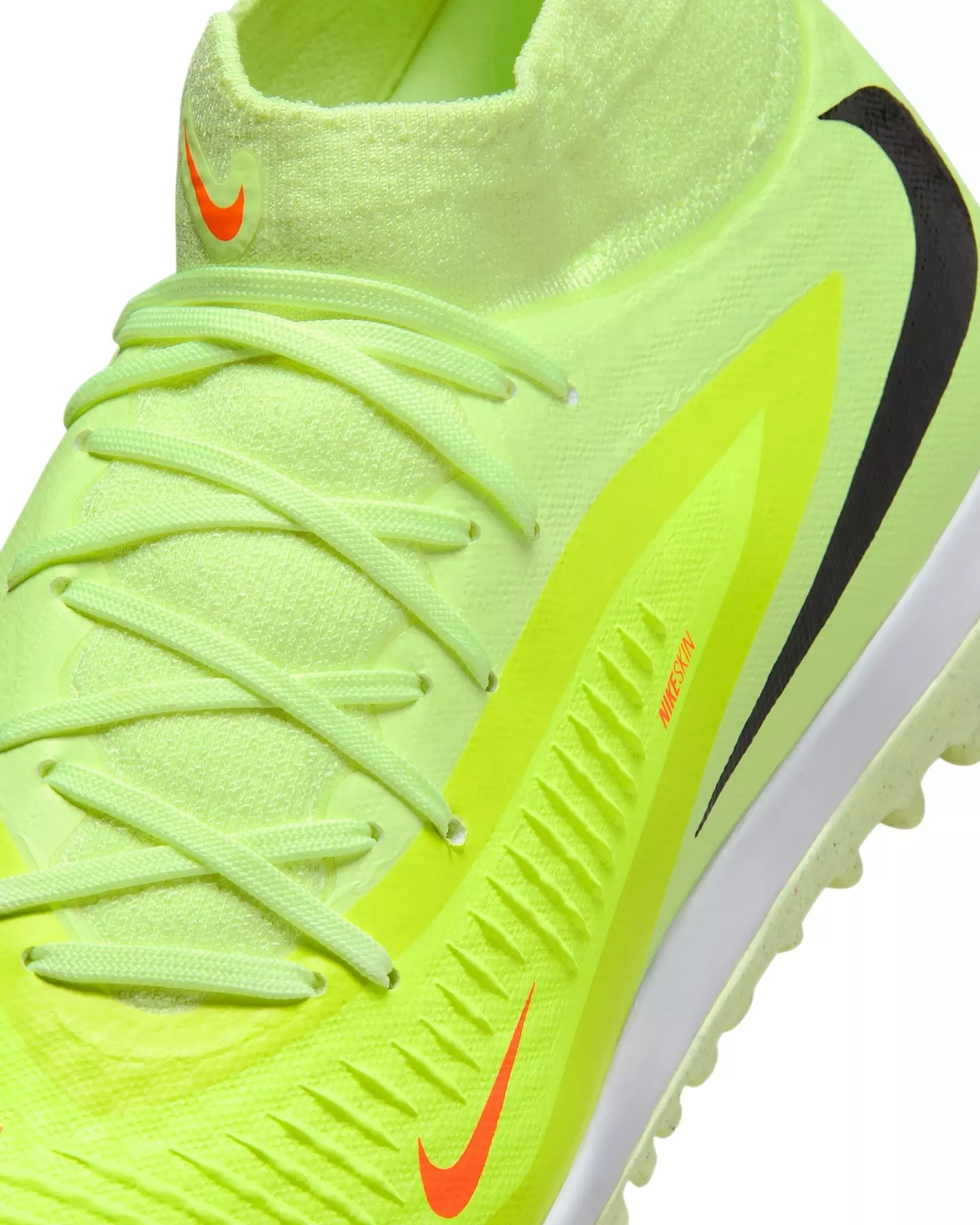 Nike Phantom 6 High Academy Turf "Hyper Crimson/Life Lime/Black" Men's Soccer Shoe - ORANGE/GREEN/BLACK