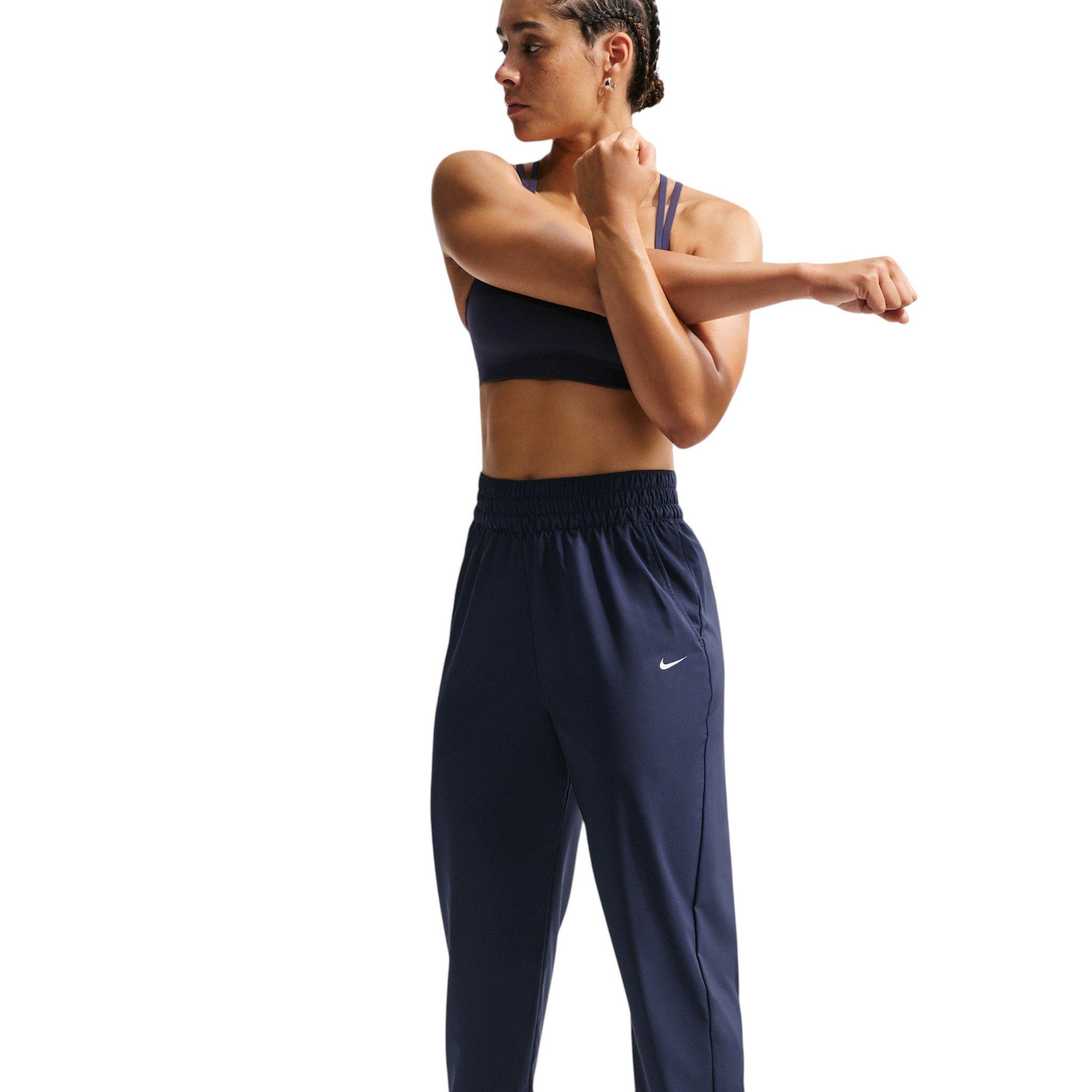 Nike Women's One Dri-FIT High-Waisted 7/8 Joggers - Navy/White - NAVY/WHITE Thumbnail View 3