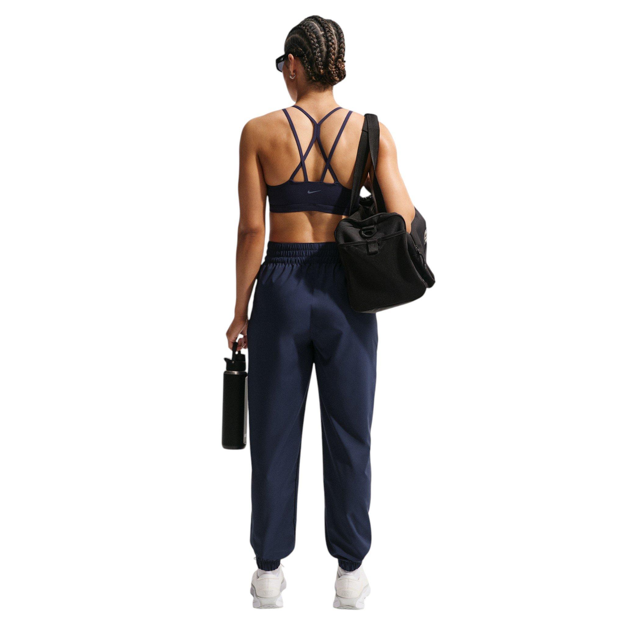 Nike Women's One Dri-FIT High-Waisted 7/8 Joggers - Navy/White - NAVY/WHITE Thumbnail View 5