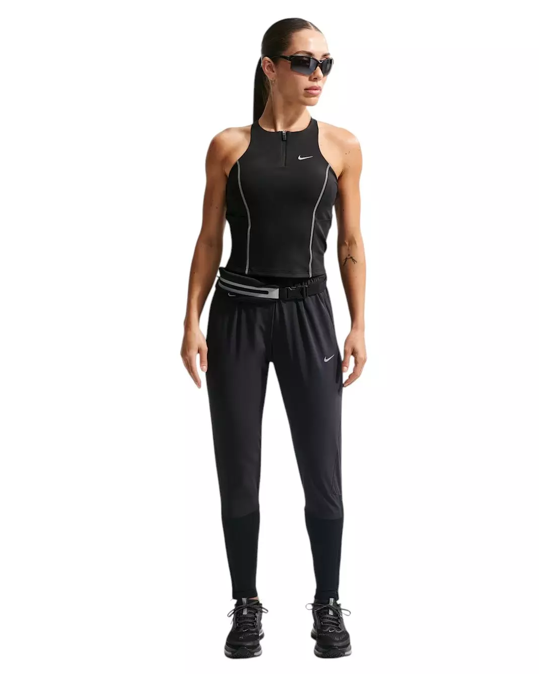 Nike Women's Swift Dri-FIT Mid-Rise Running Pants - Black - BLACK