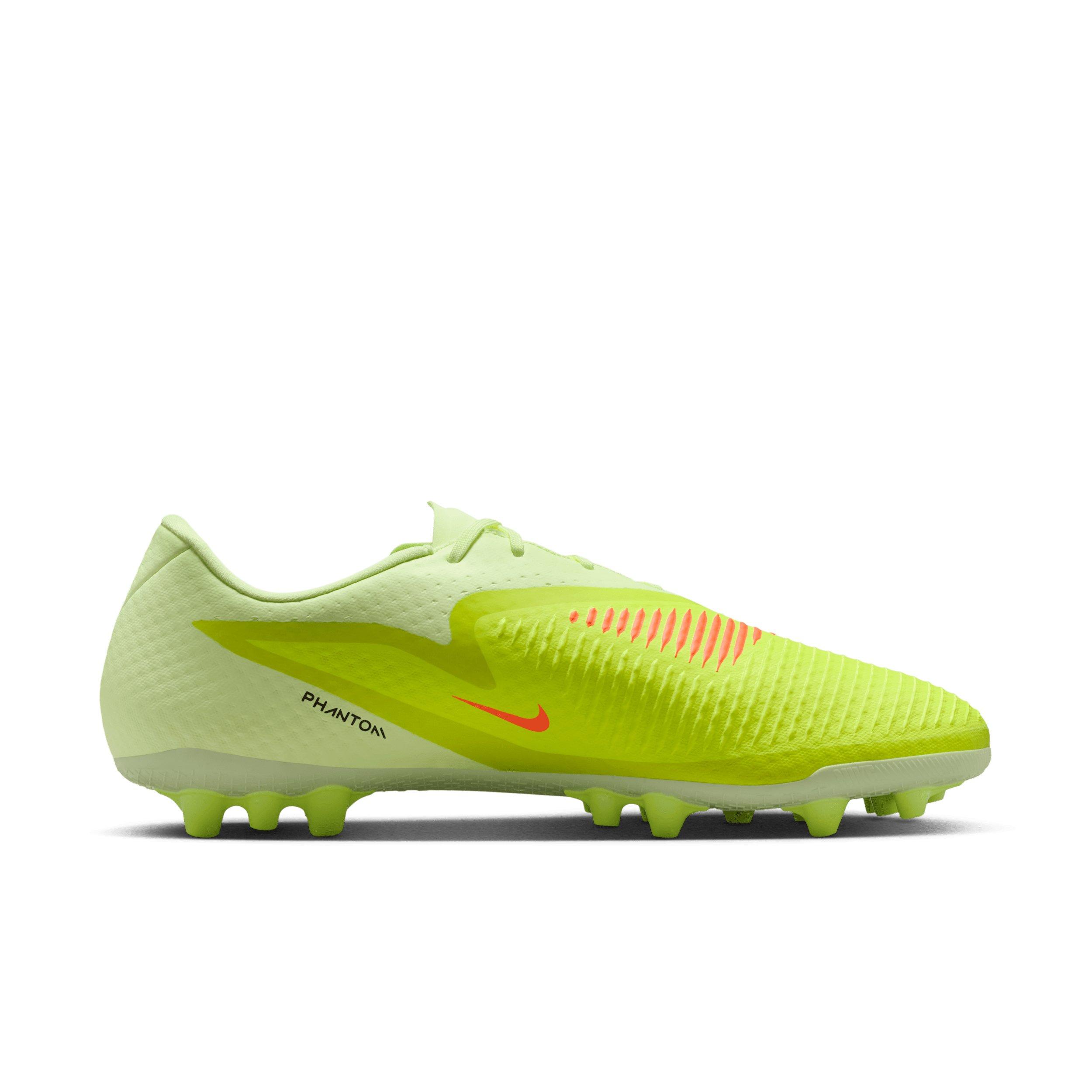Nike Phantom 6 Low Academy AG "Hyper Crimson/Limelight/Black" Men's Soccer Cleat - CRIMSON/LIMELIGHT/BLACK Thumbnail View 1