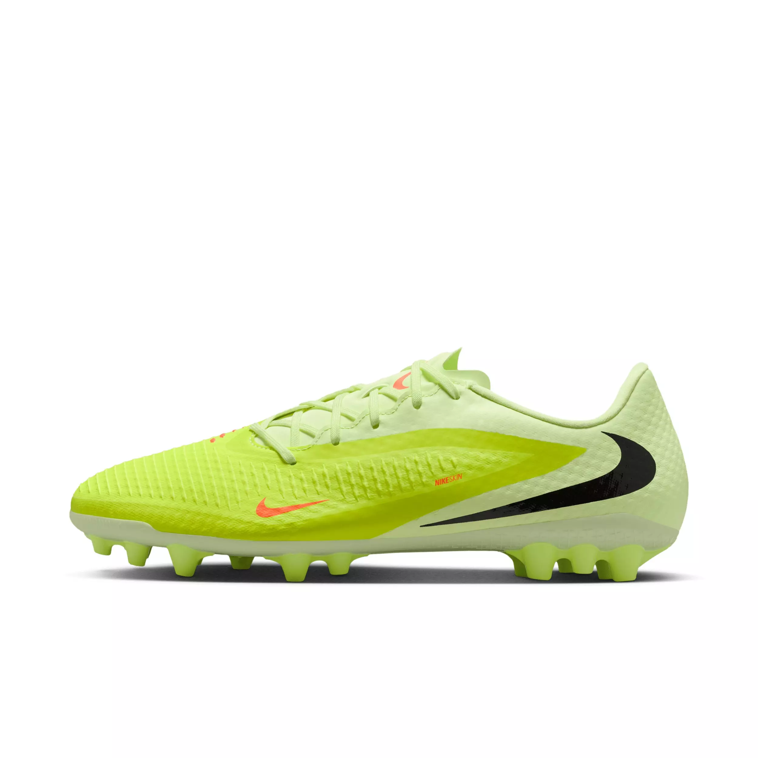 Nike Phantom 6 Low Academy AG "Hyper Crimson/Limelight/Black" Men's Soccer Cleat - CRIMSON/LIMELIGHT/BLACK