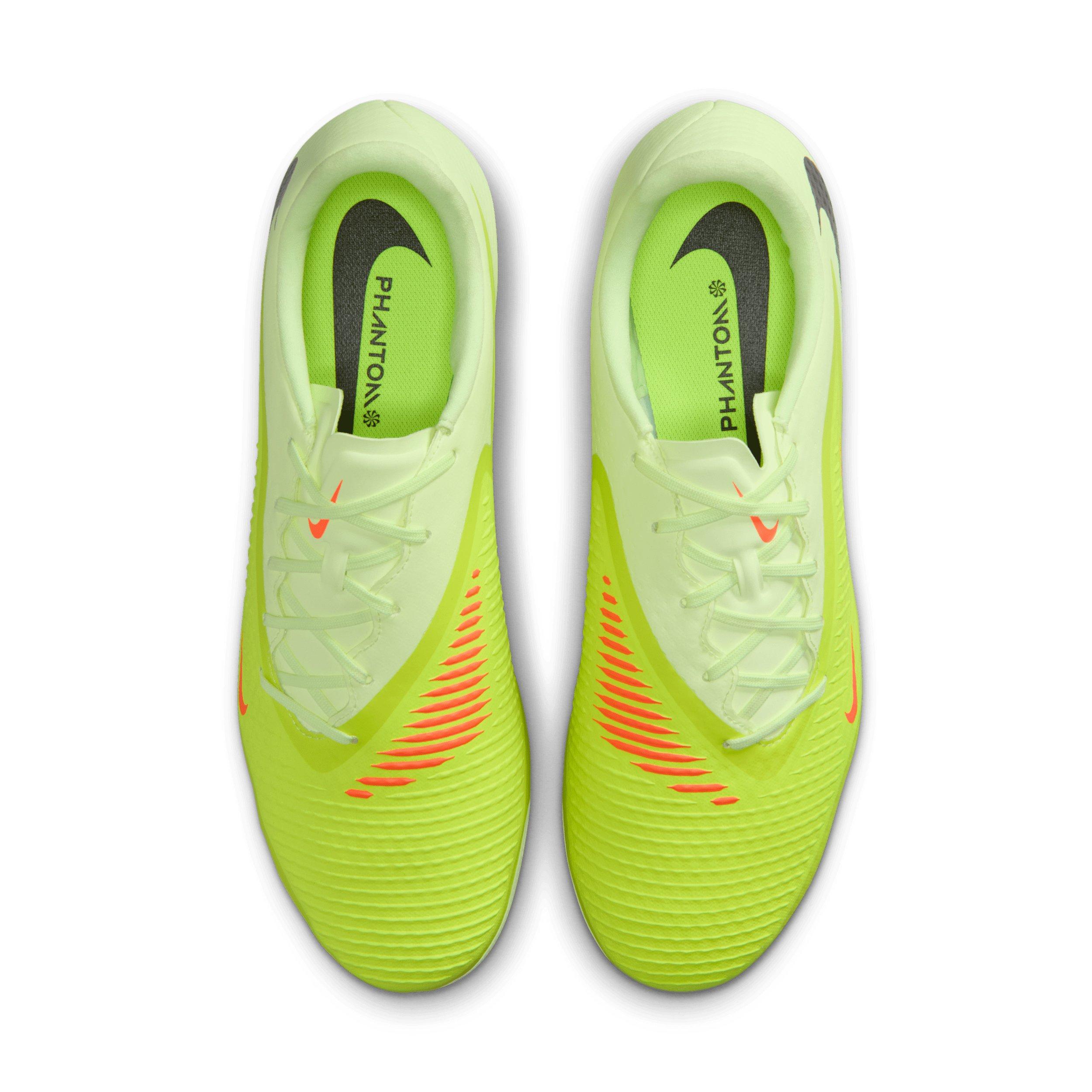 Nike Phantom 6 Low Academy AG "Hyper Crimson/Limelight/Black" Men's Soccer Cleat - CRIMSON/LIMELIGHT/BLACK Thumbnail View 4