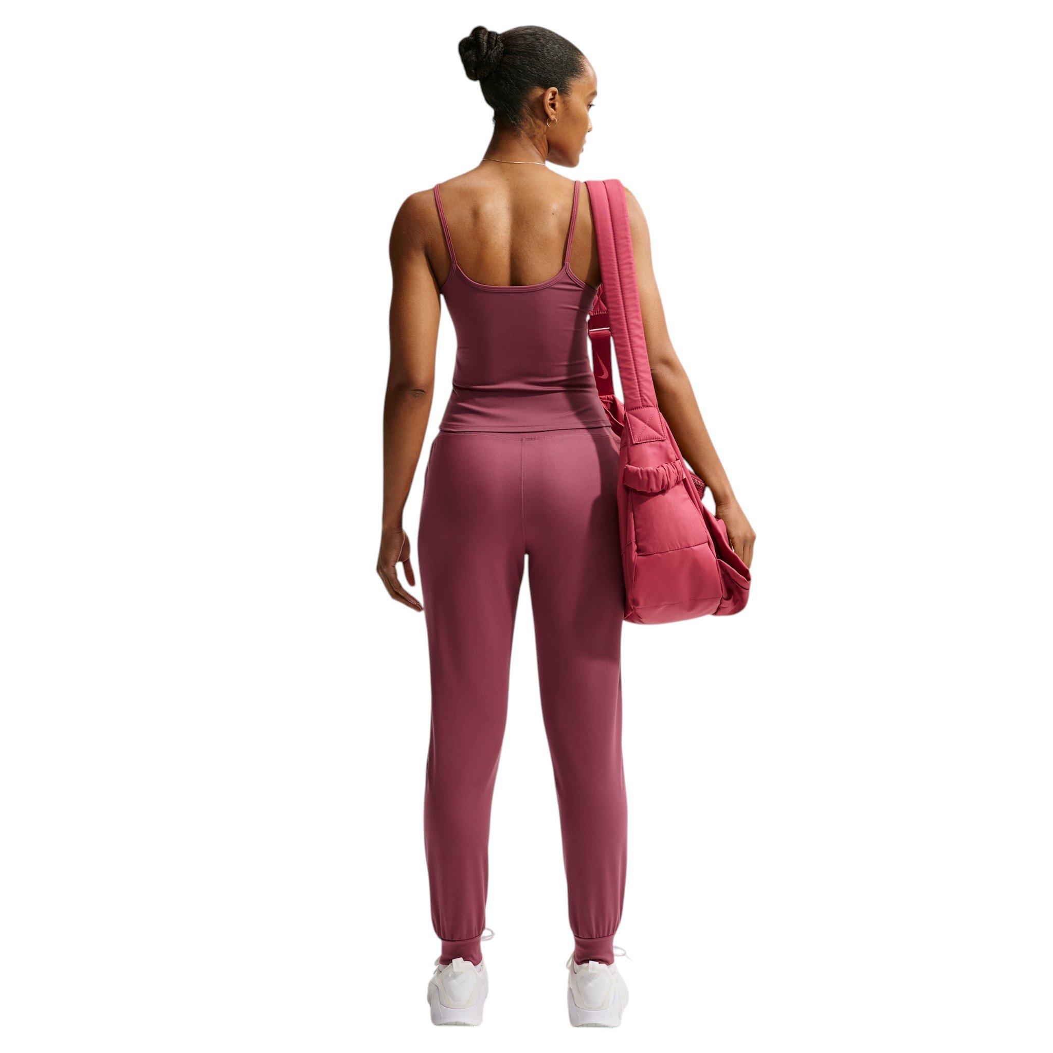 Nike Women's One High-Waisted Full-Length Knit Joggers - Pink Smoke - PINK SMOKE Thumbnail View 5