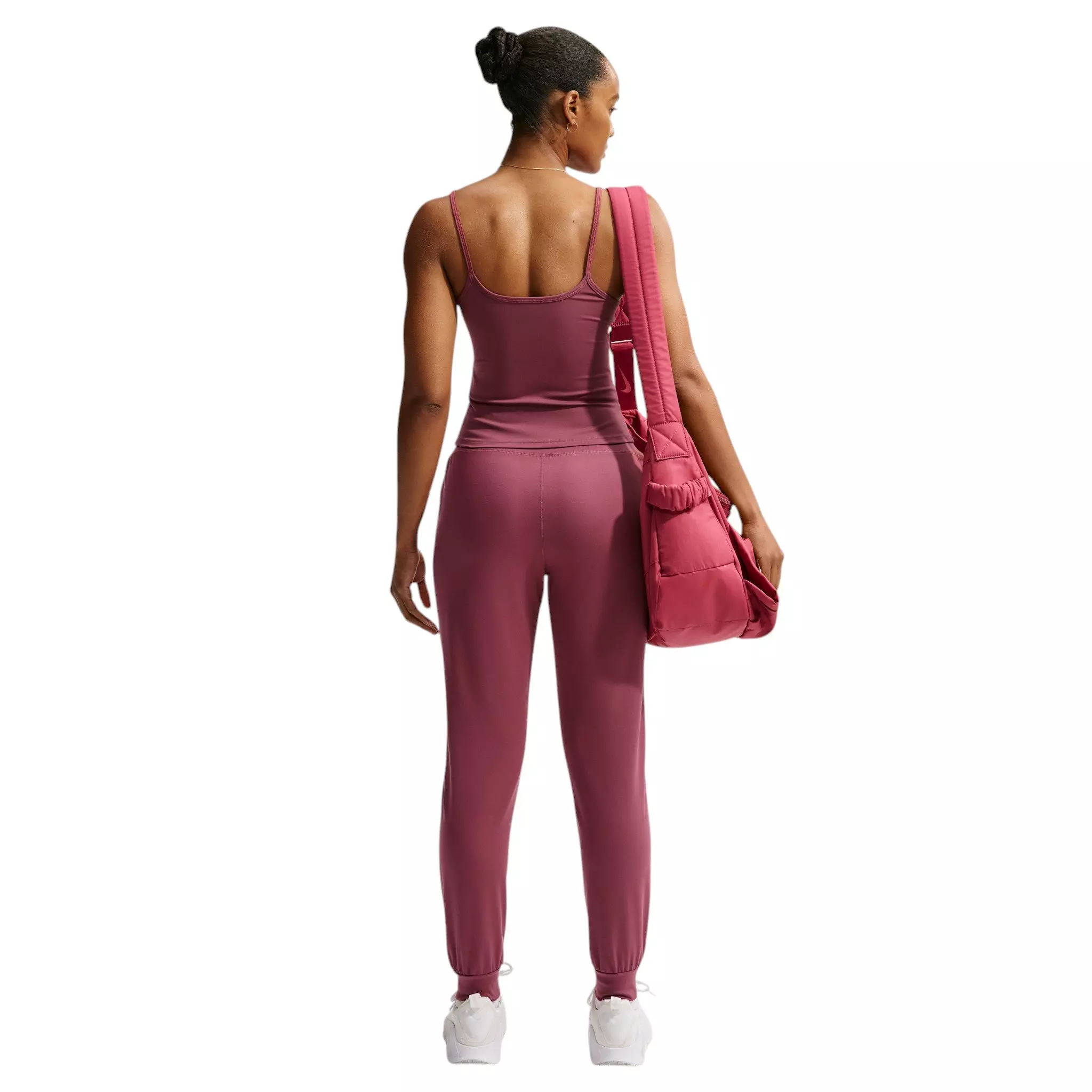 Nike Women's One High-Waisted Full-Length Knit Joggers - Pink Smoke - PINK SMOKE