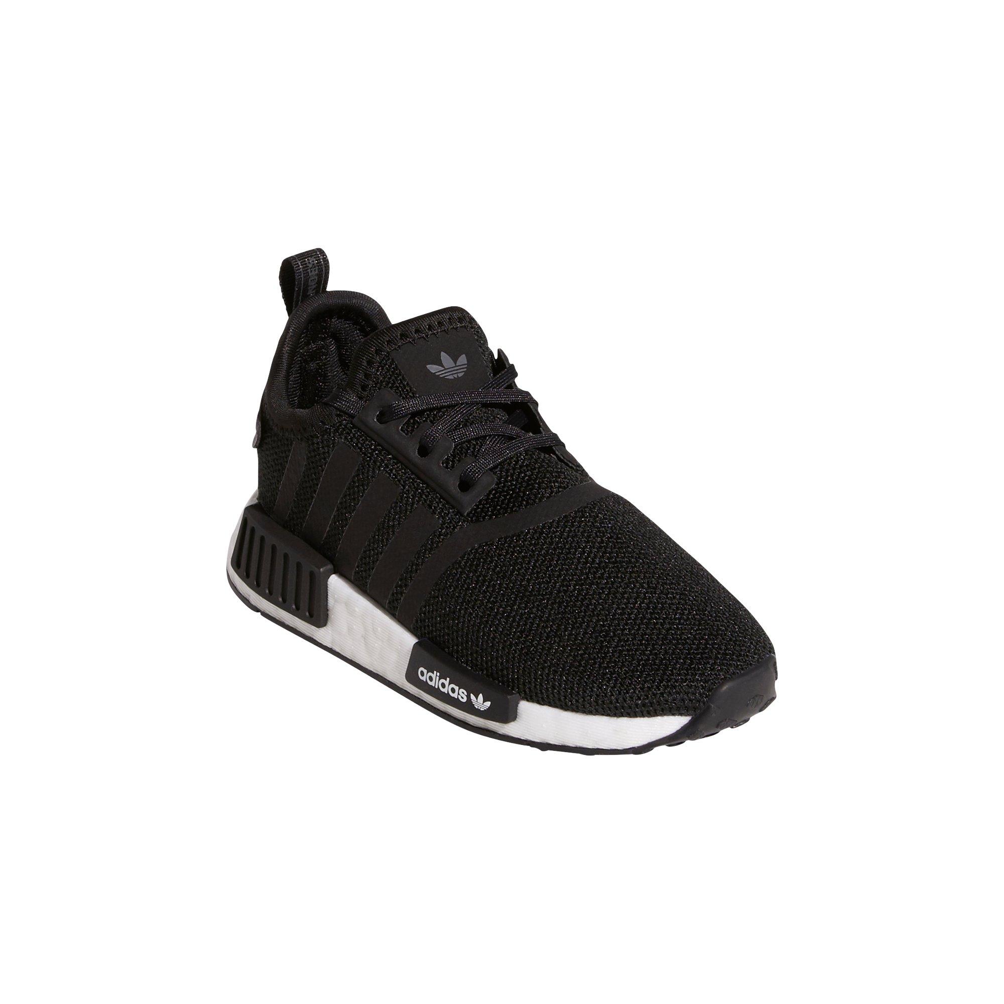 adidas Originals NMD_R1 Refined "Black/White" Infant Girls' Shoe - BLACK/WHITE Thumbnail View 3