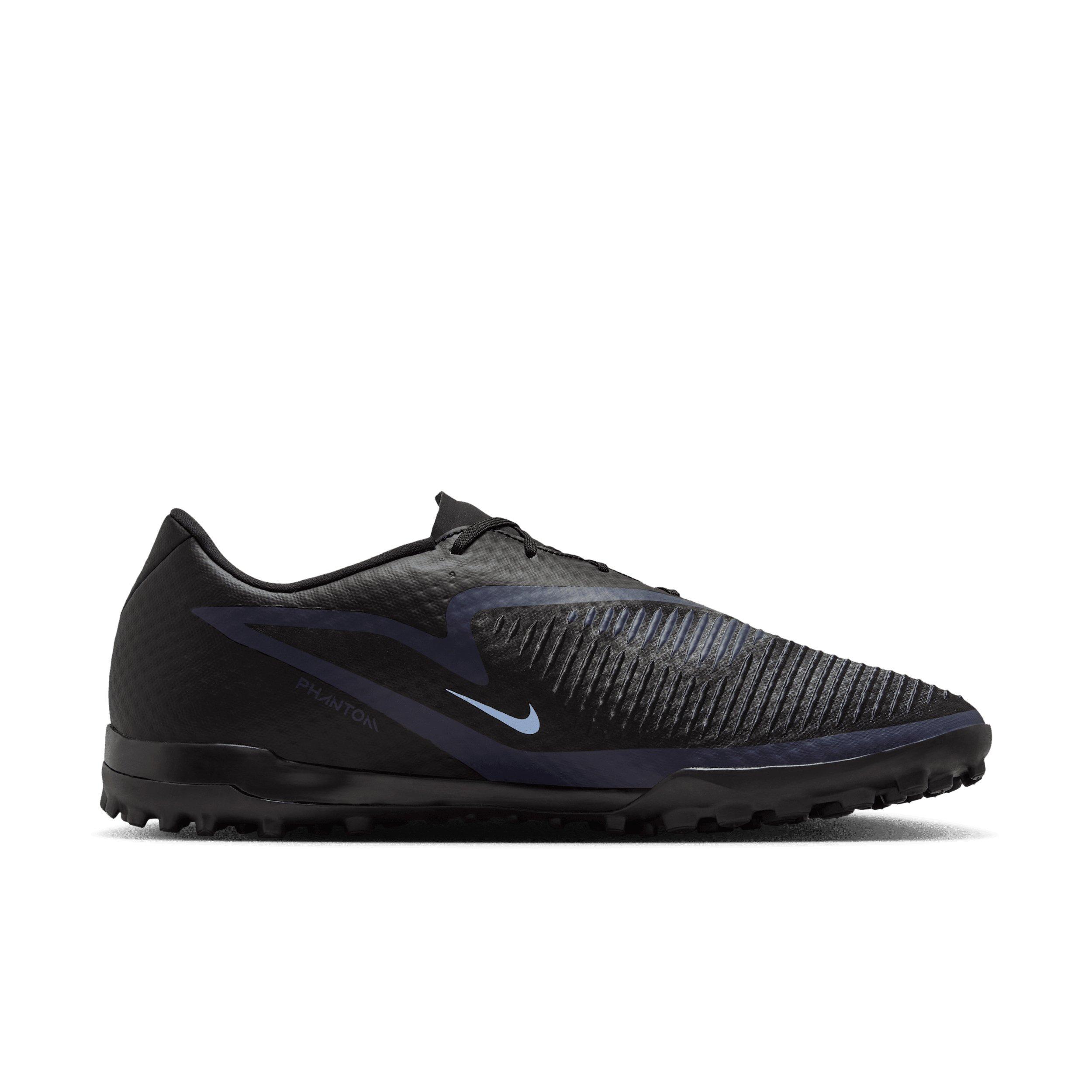 Nike Phantom 6 Low Academy Turf "Black/Black" Men's Soccer Shoe - BLACK/BLACK Thumbnail View 1