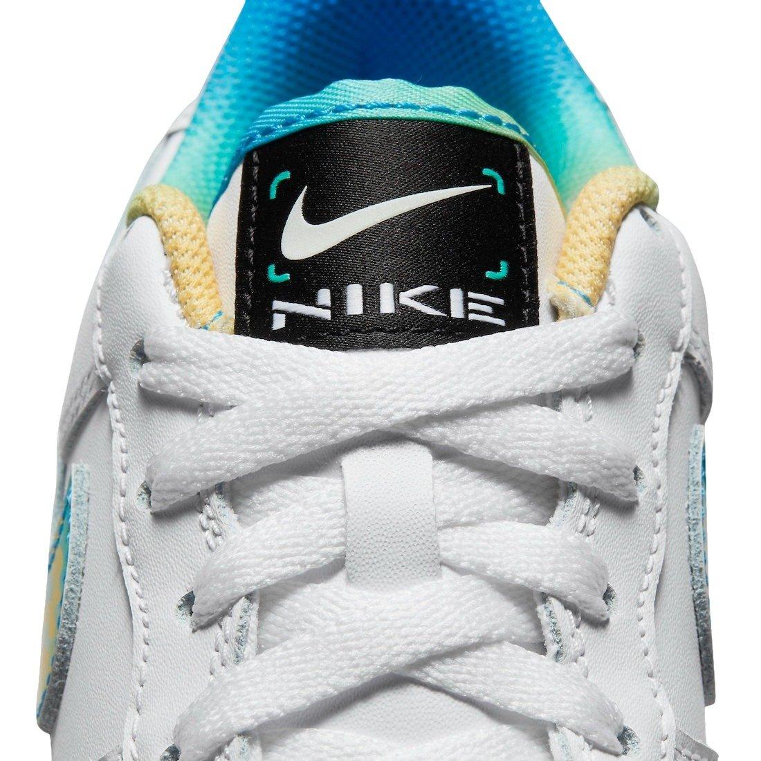 Big Kid's Nike Air Force 1 LV8 White/Multi-Color-Medium Blue (DQ7767 100) -  5 