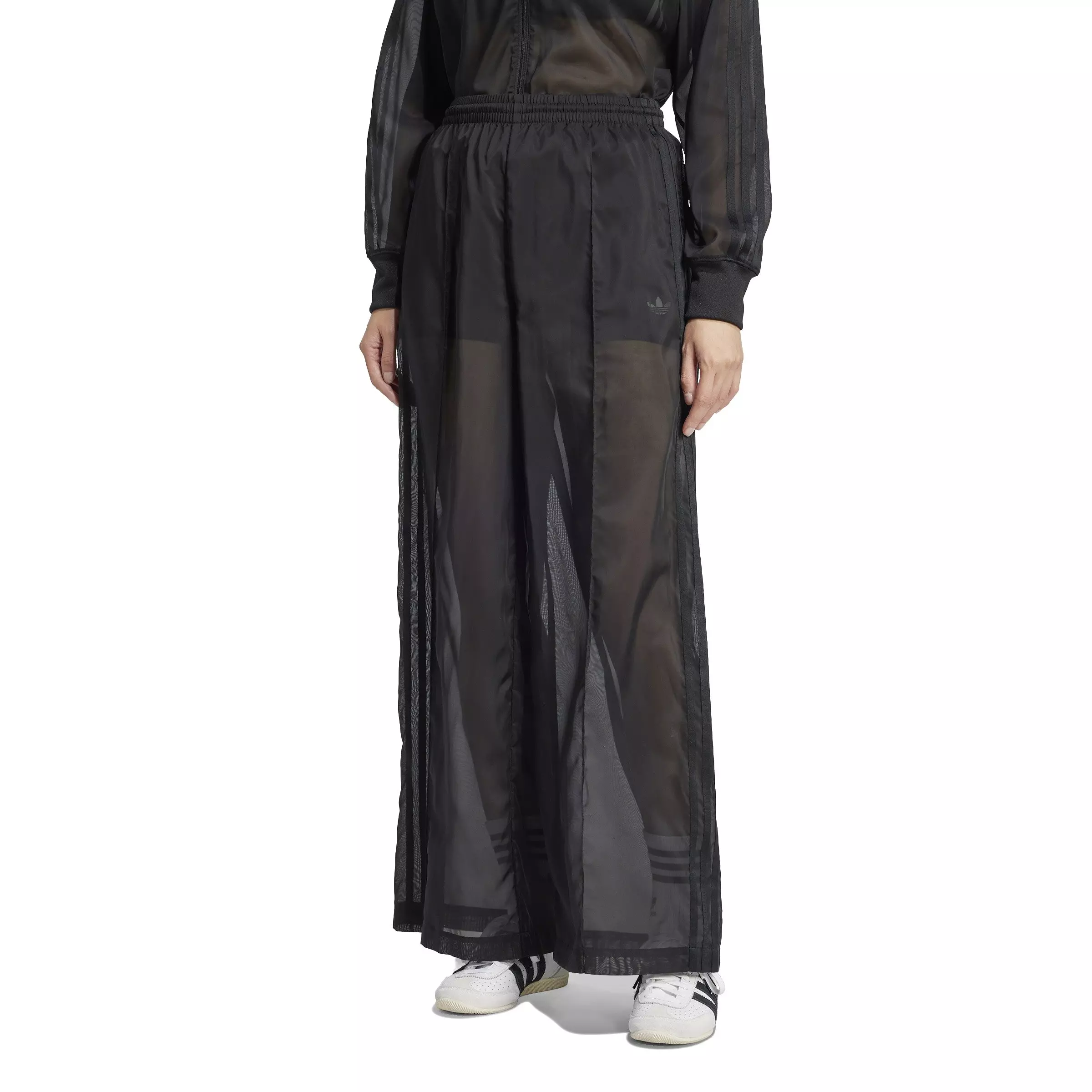adidas Originals Women's Adicolor Sheer Tracksuit Bottoms -Black - BLACK