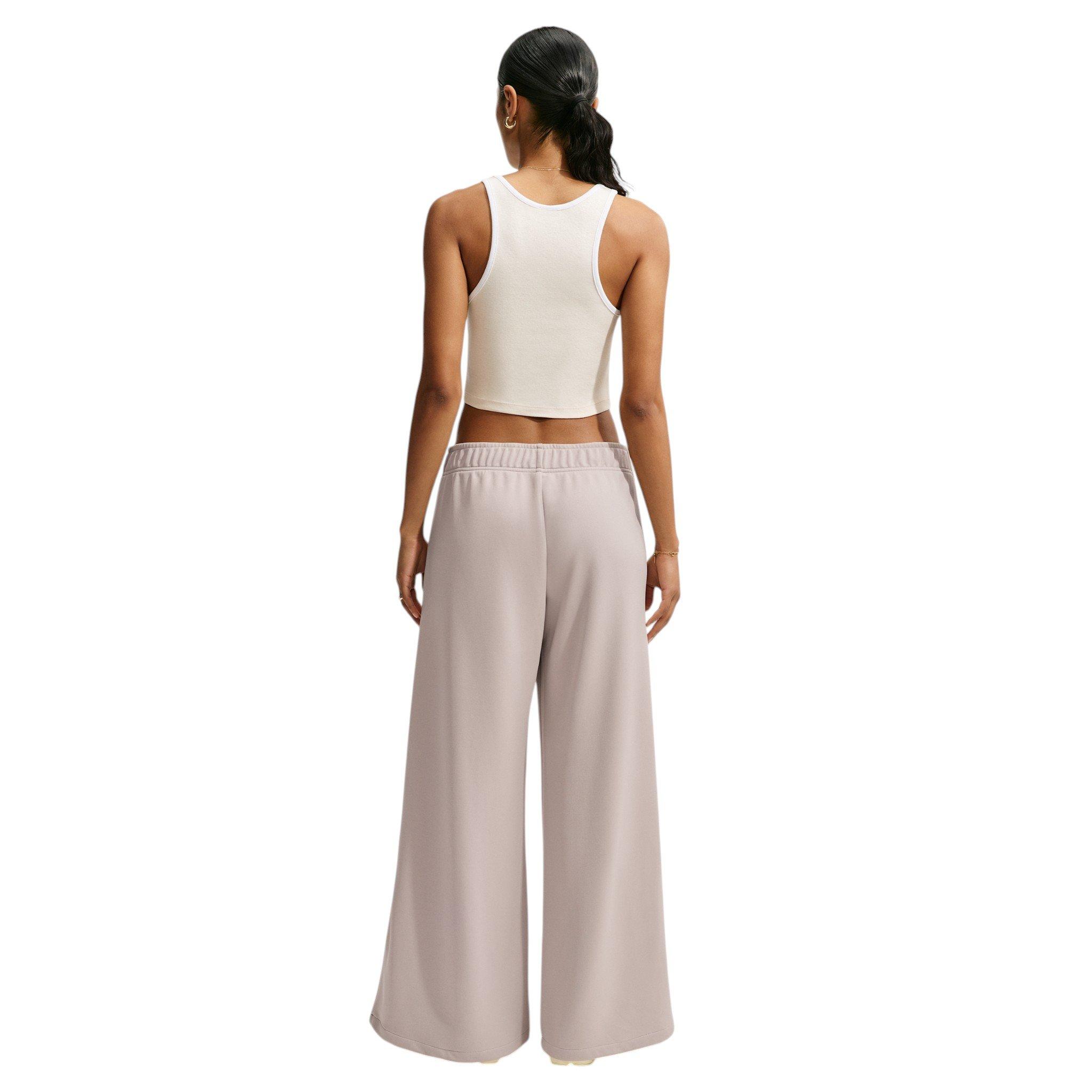 Nike Women's Sportswear Mid-Rise Wide-Leg Track Pants - Cream - CREAM