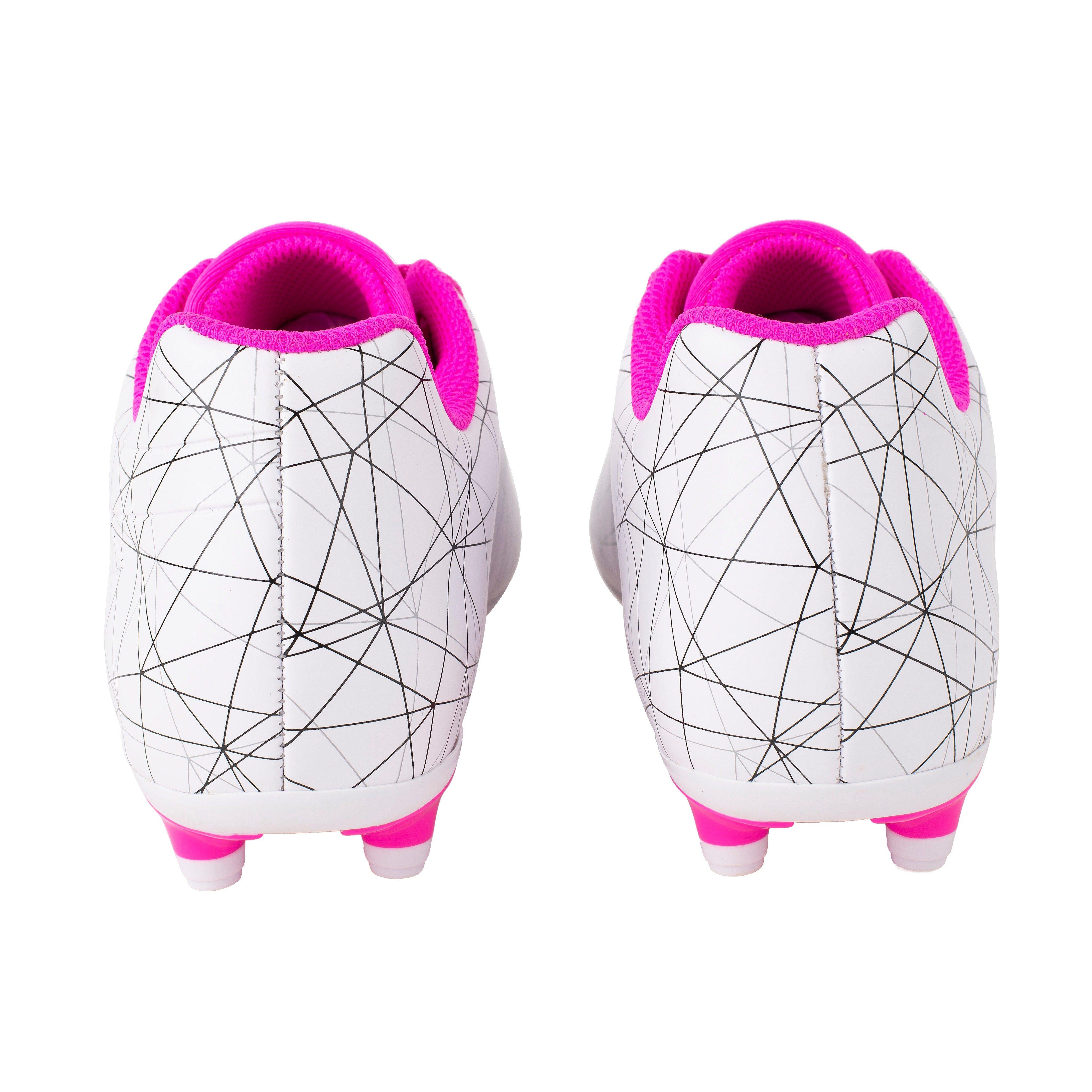 RIP-IT  Grade School Girls' "White/Pink Glo" Soccer Cleat