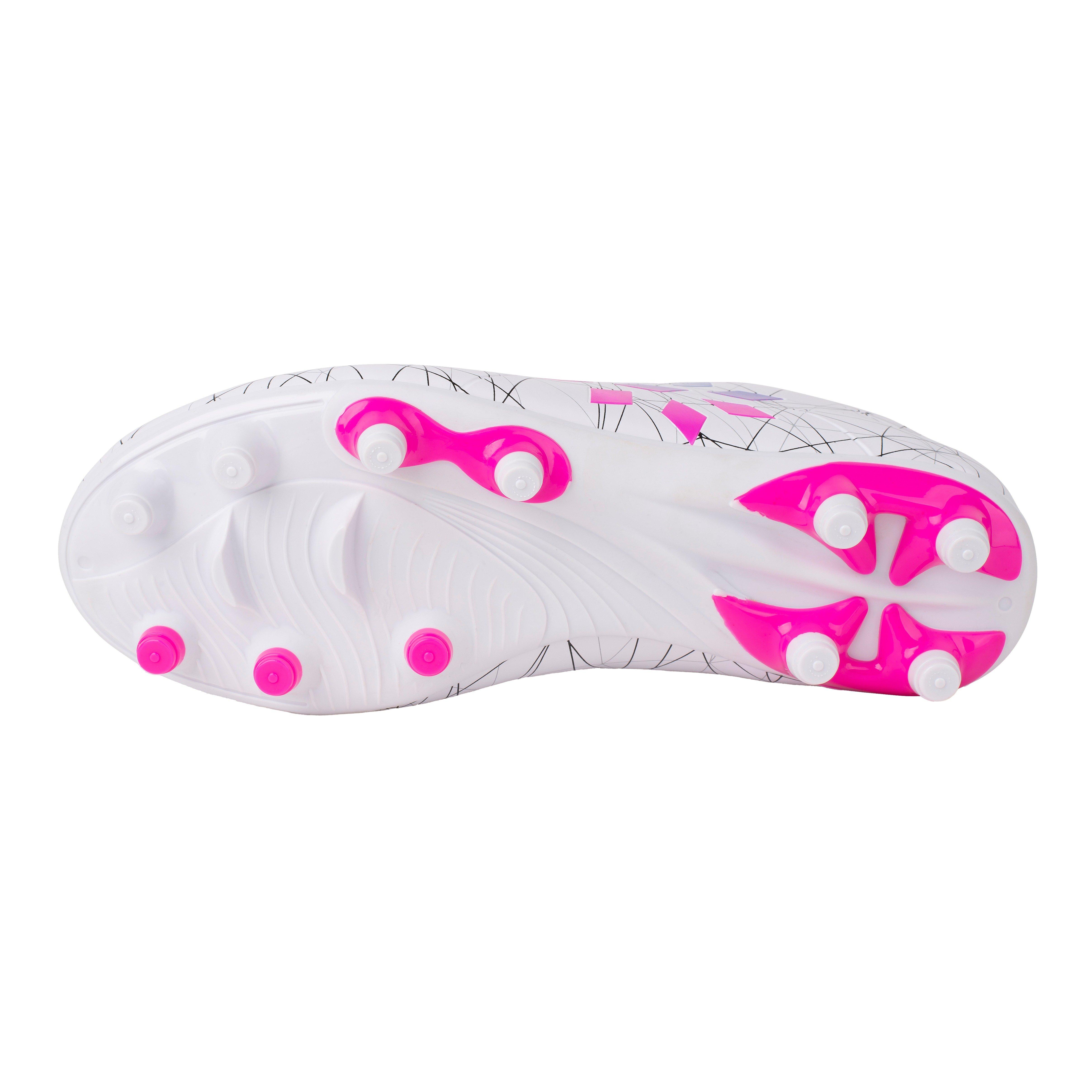 RIP-IT  Grade School Girls' "White/Pink Glo" Soccer Cleat