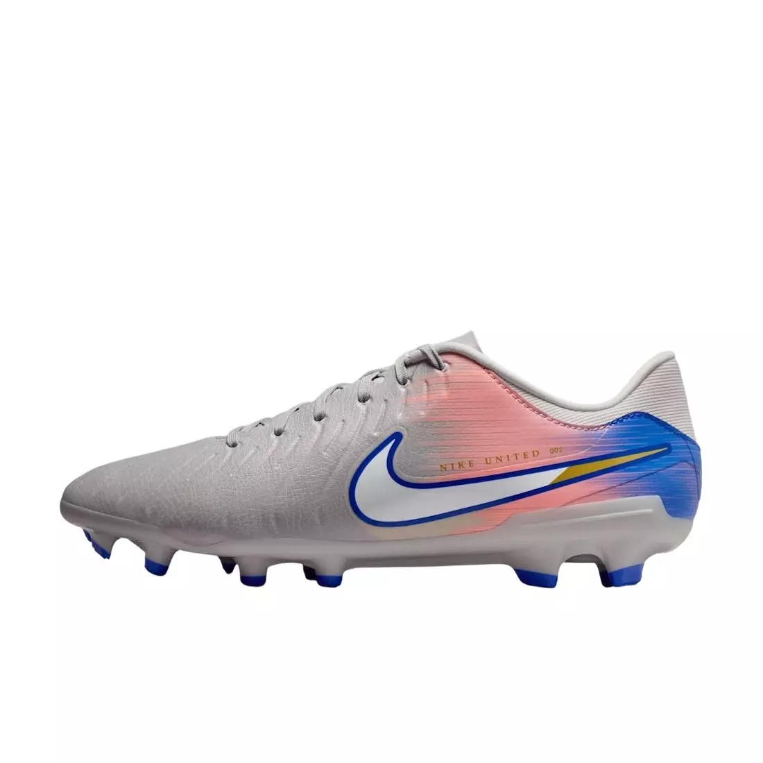 Nike United Tiempo Legend 10 Academy "Vast Grey/Racer Blue" Men's Soccer Cleat - GREY/BLUE