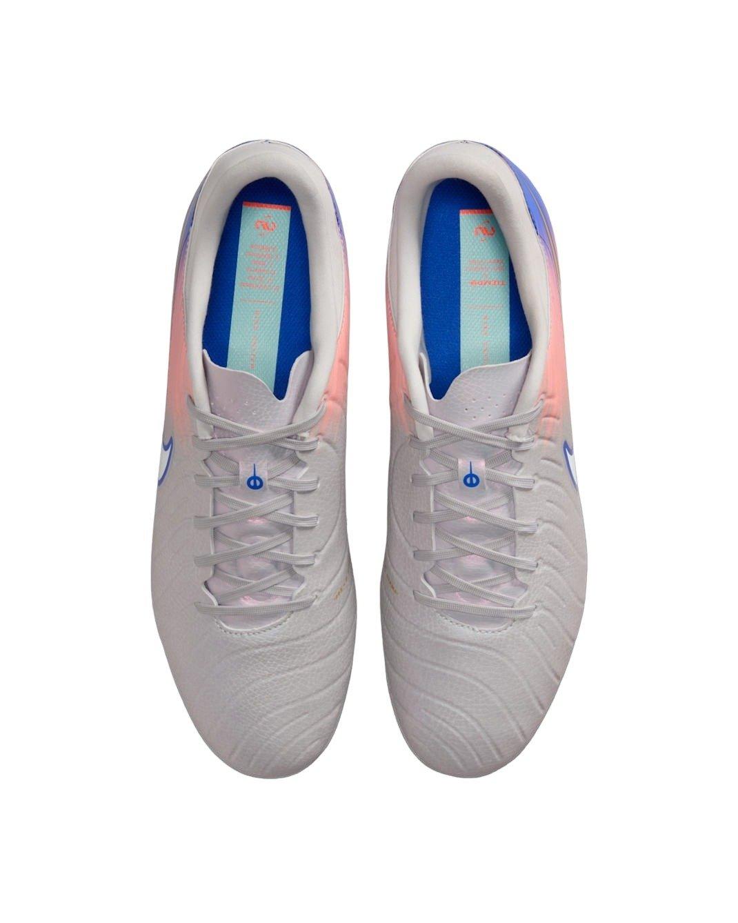 Nike United Tiempo Legend 10 Academy "Vast Grey/Racer Blue" Men's Soccer Cleat - GREY/BLUE Thumbnail View 3
