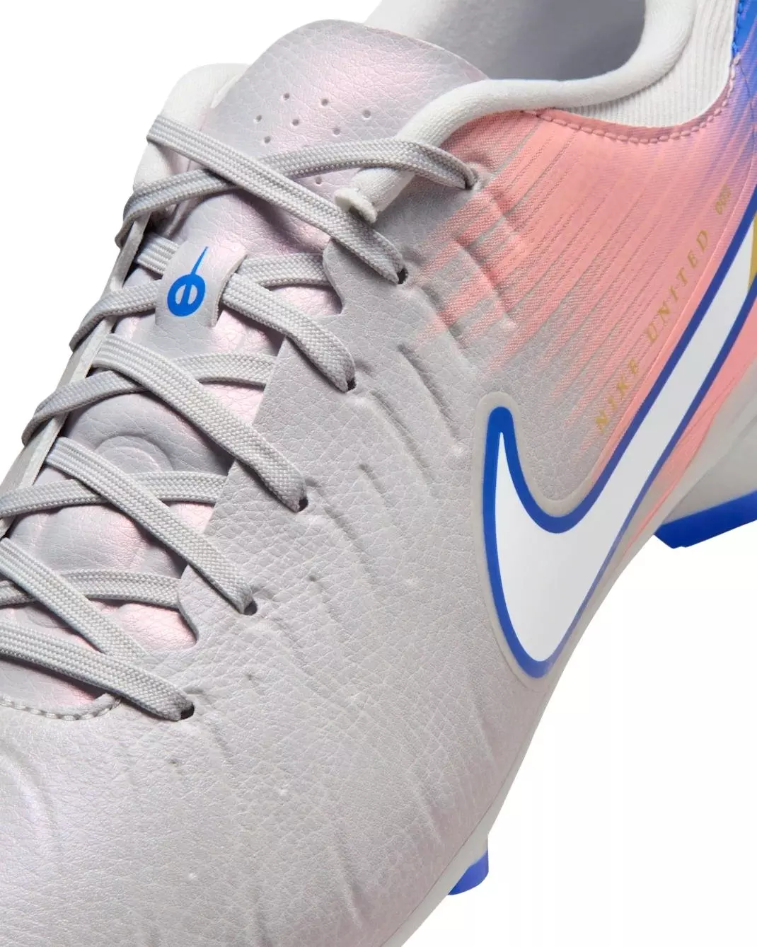 Nike United Tiempo Legend 10 Academy "Vast Grey/Racer Blue" Men's Soccer Cleat - GREY/BLUE