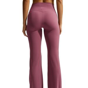 Nike Women's Zenvy High-Waisted Flared Leggings with No Front Seam - Pink Smoke - PINK SMOKE