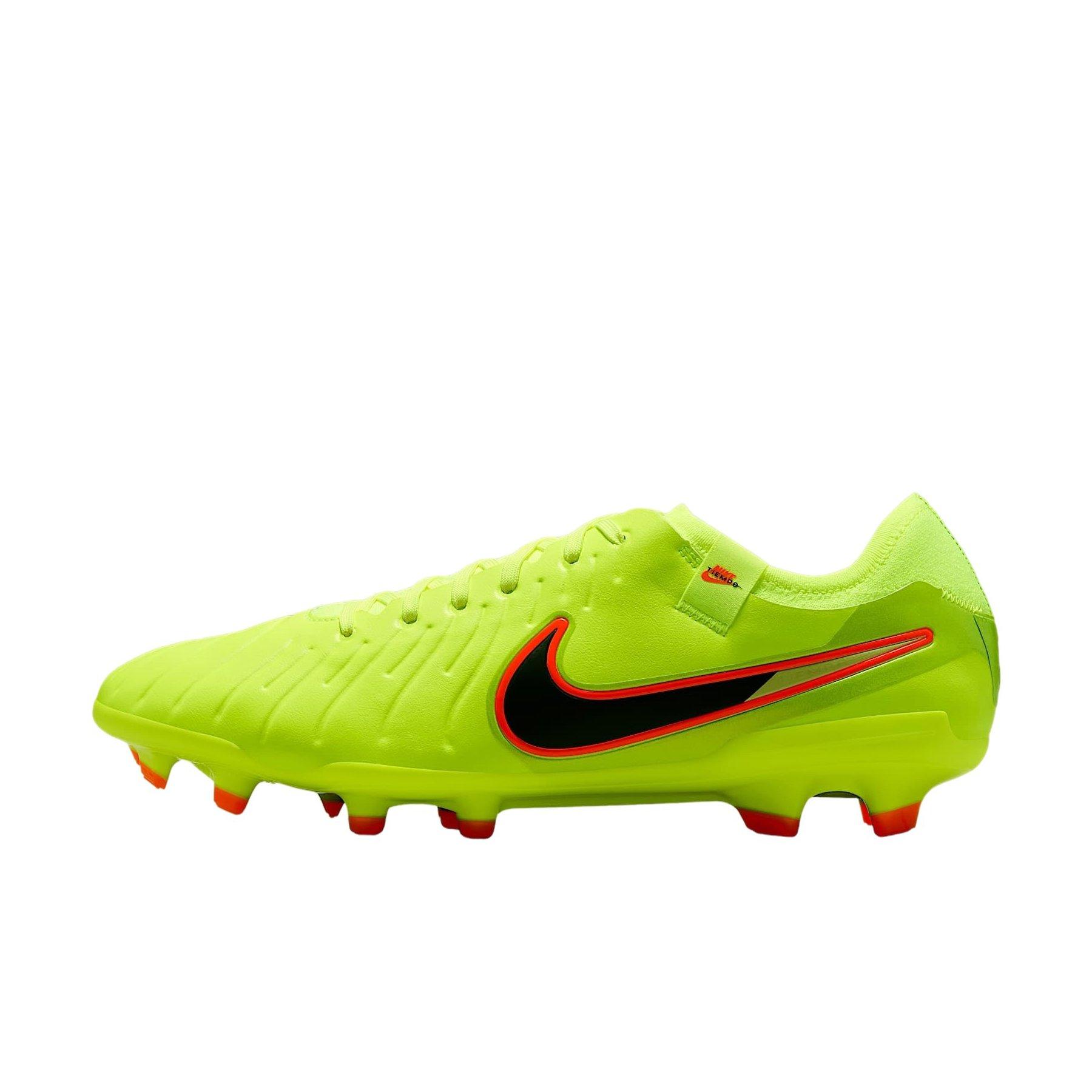 Nike Tiempo Legend 10 Pro FG "Volt/Black" Men's Soccer Cleat - VOLT/BLACK Thumbnail View 2