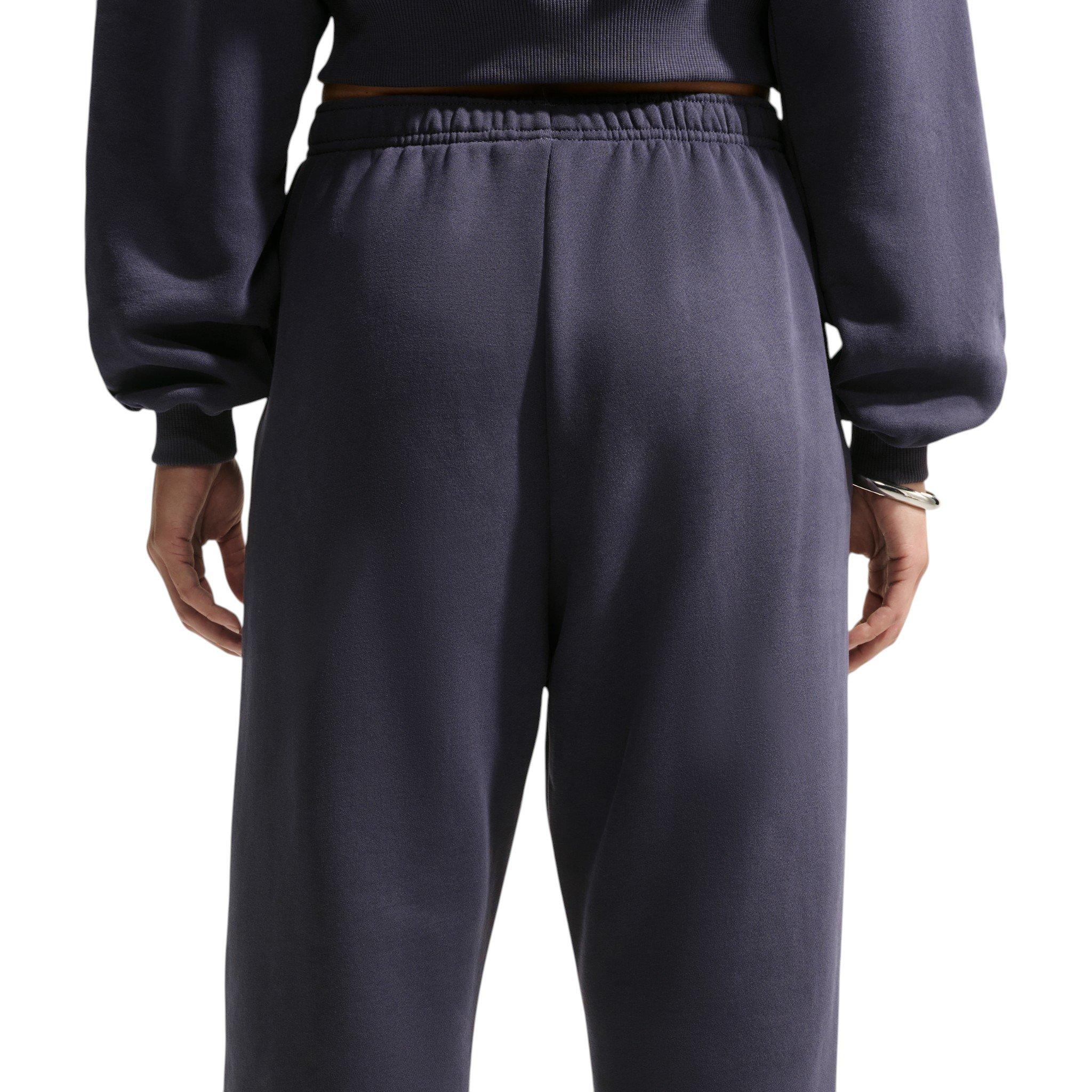 Nike Women's Studio Fleece Medium Weight HR Oversized Cuffed Trousers - Grey - GREY