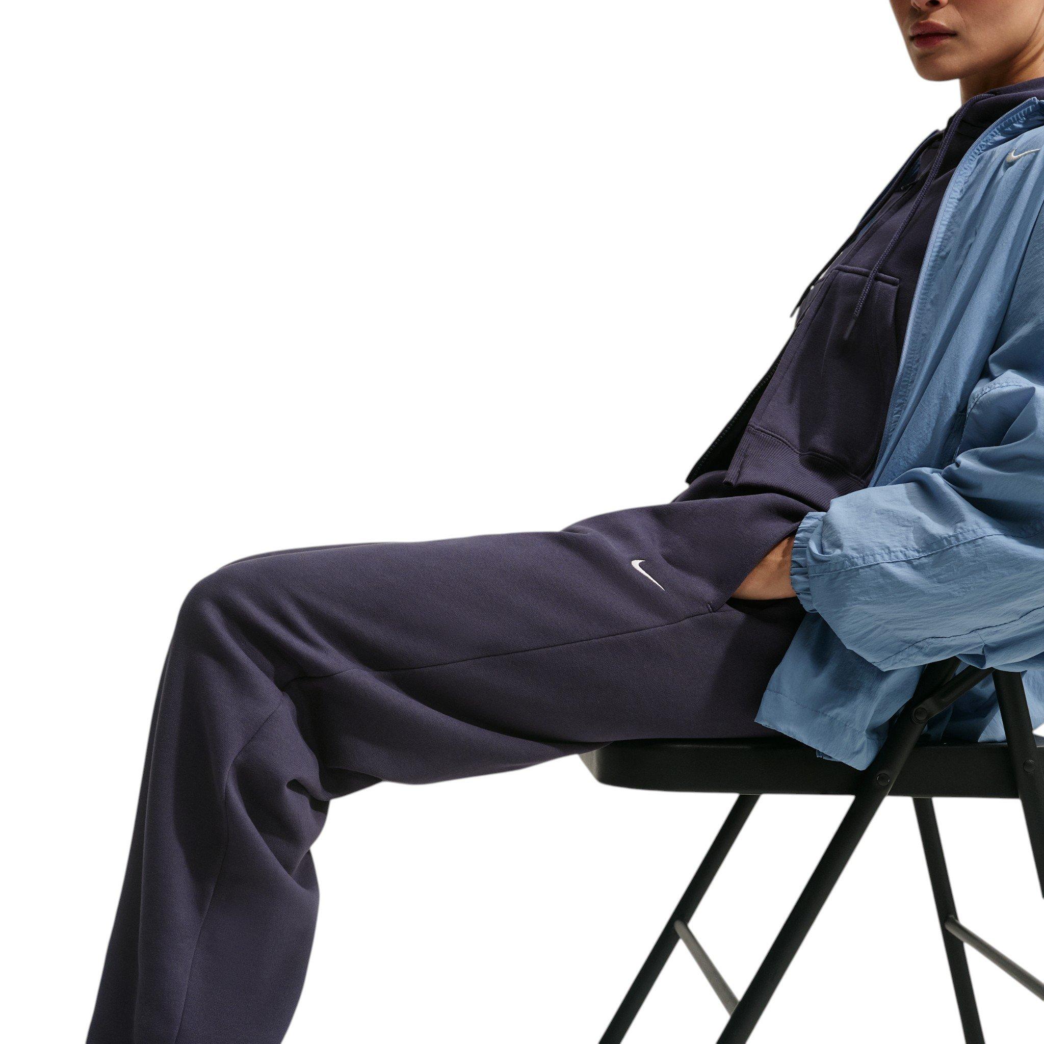Nike Women's Studio Fleece Medium Weight HR Oversized Cuffed Trousers - Grey - GREY